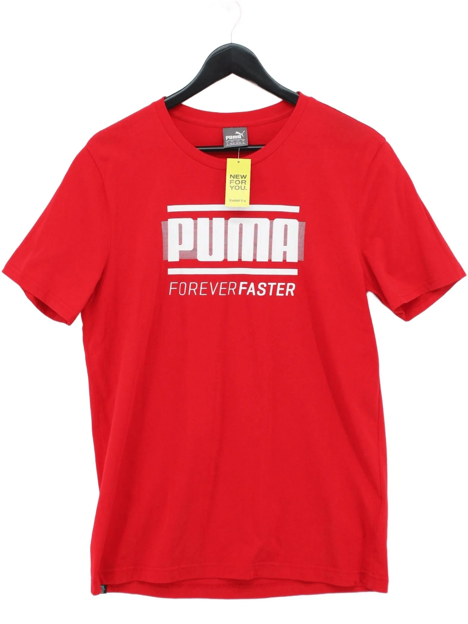 Puma Men's T-Shirt M Red Graphic 100% Cotton Basic