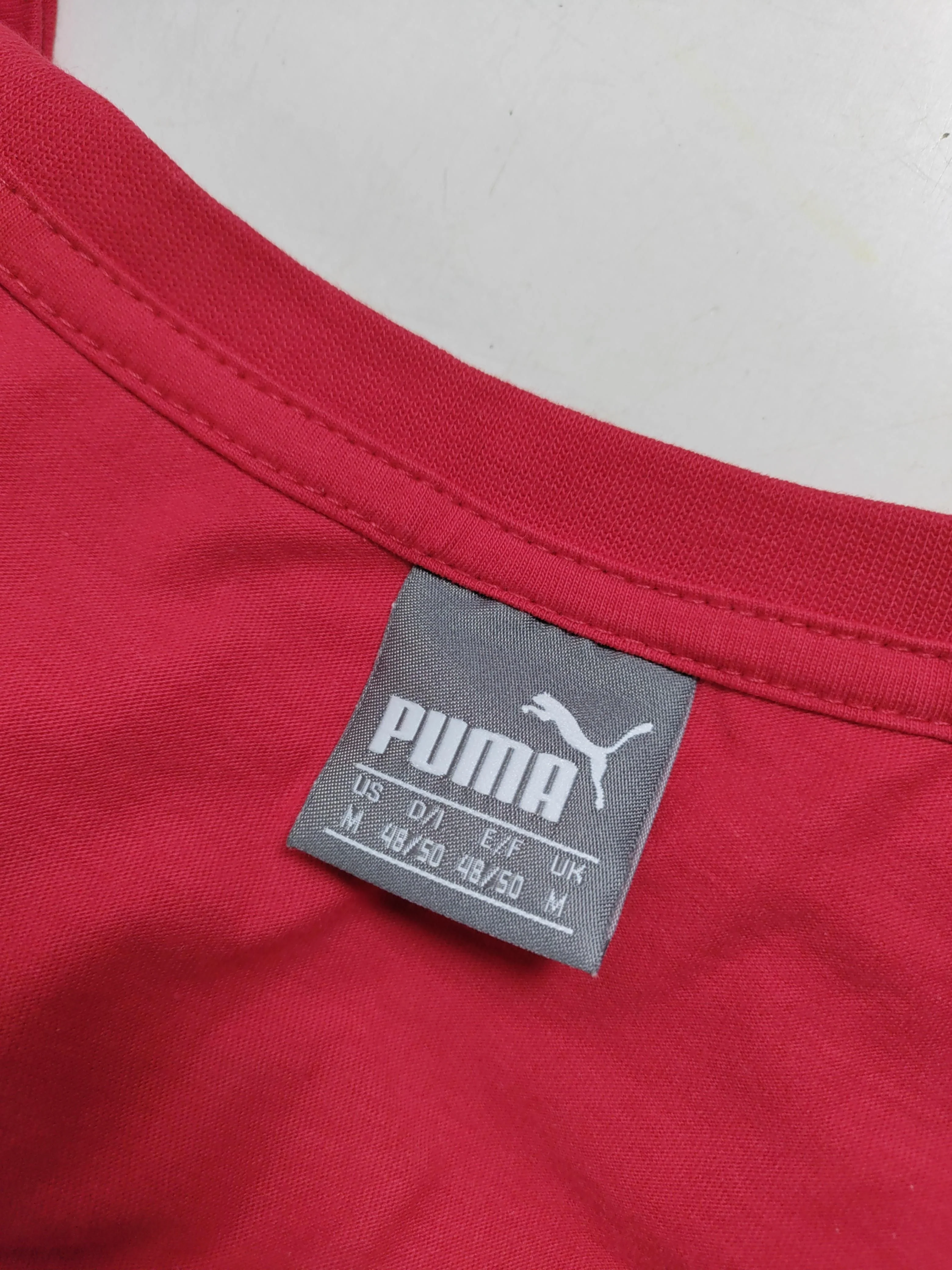 Puma Men's T-Shirt M Red Graphic 100% Cotton Basic - Image 5