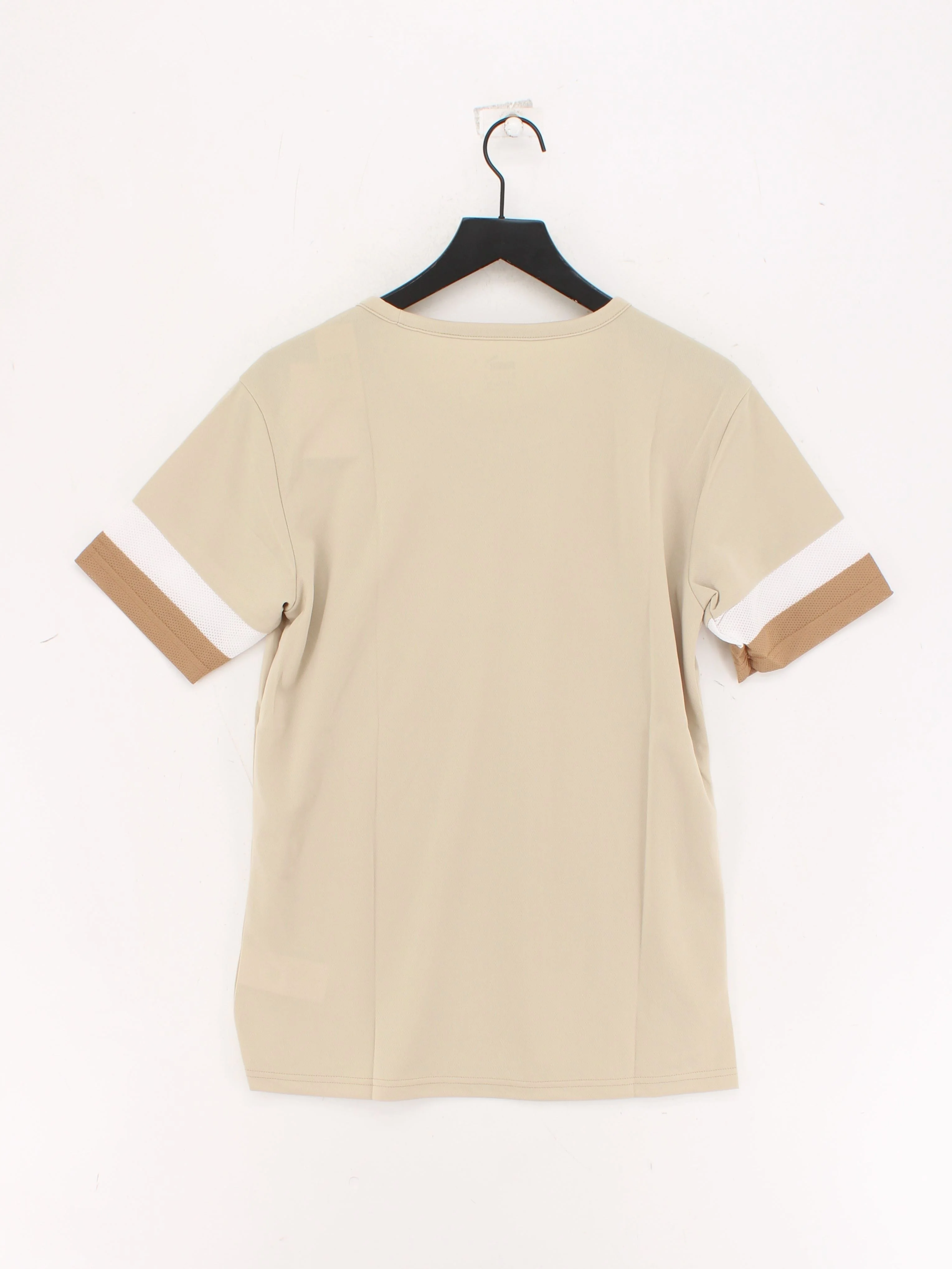 Puma Men's T-Shirt M Tan Striped 100% Polyester Crew Neck Basic New with tags - Image 2
