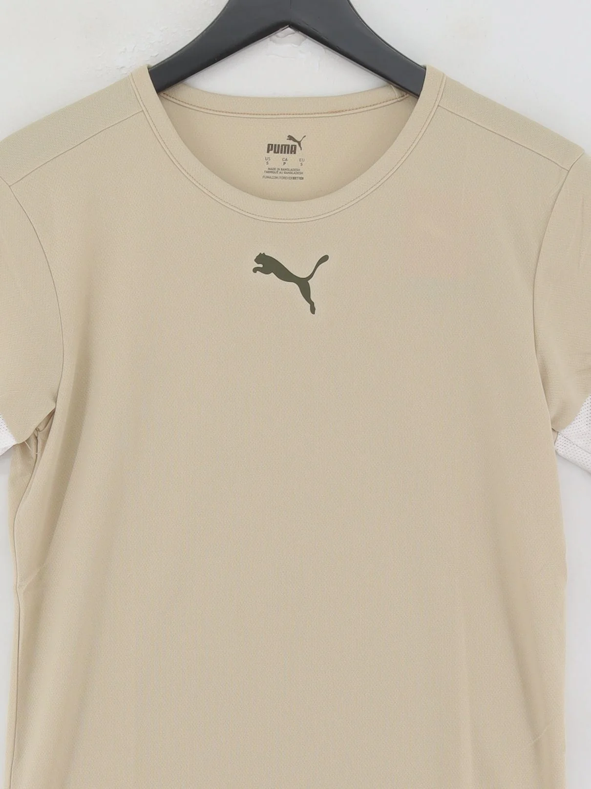 Puma Men's T-Shirt S Tan 100% Polyester Crew Neck Basic New with tags - Image 3