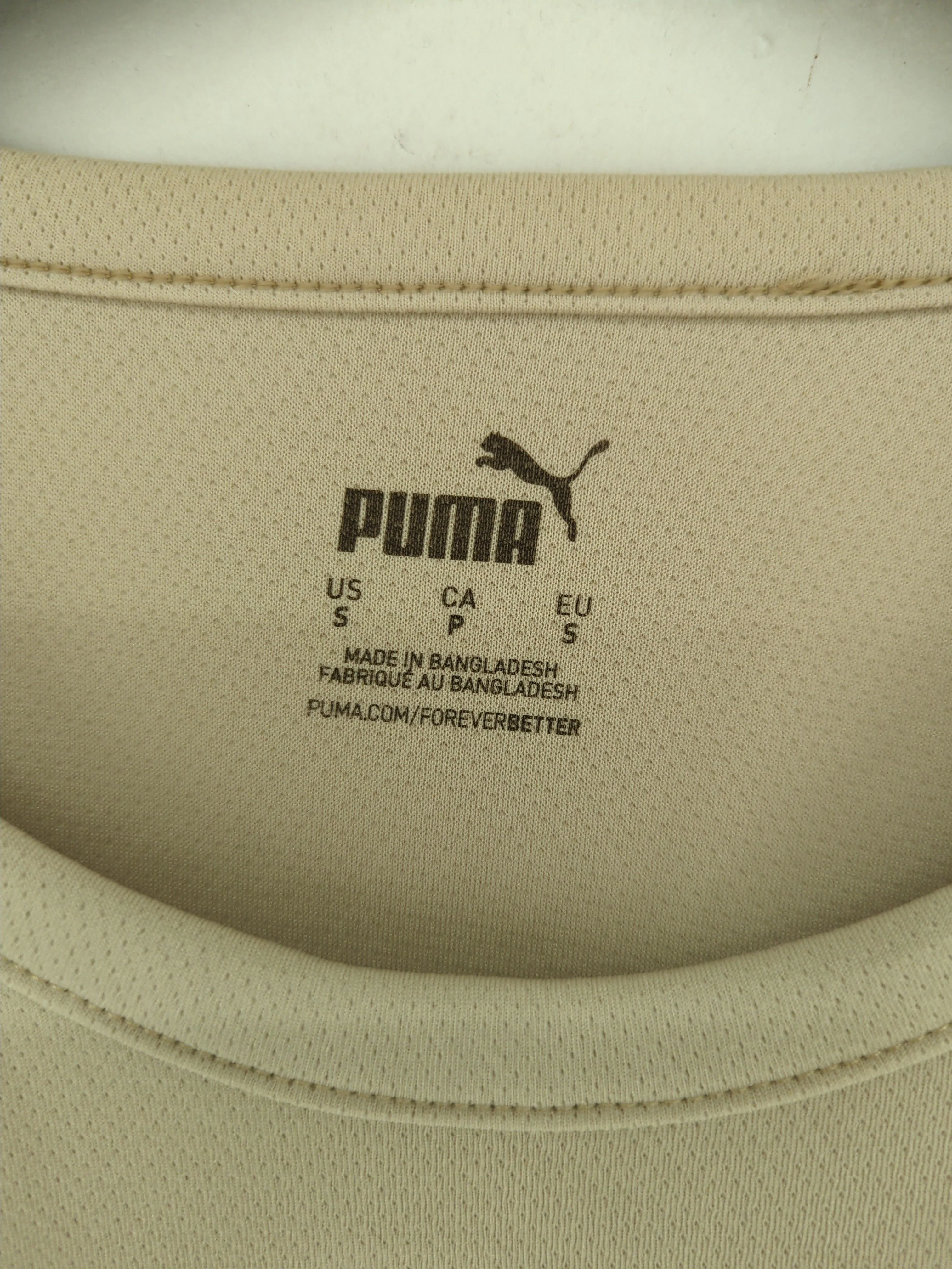 Puma Men's T-Shirt S Tan 100% Polyester Crew Neck Basic New with tags - Image 5
