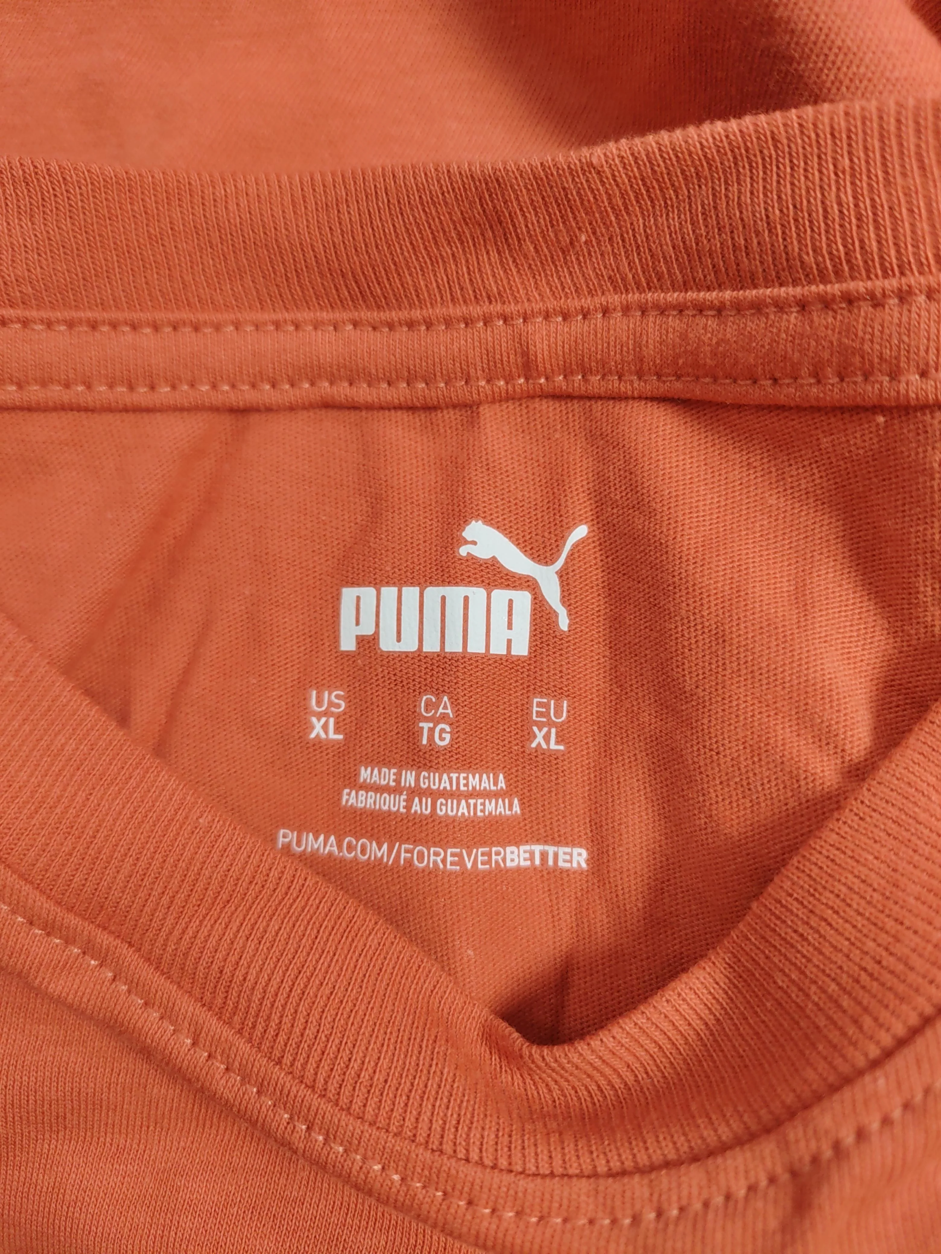 Puma Men's T-Shirt XL Orange Graphic 100% Cotton Basic - Image 5