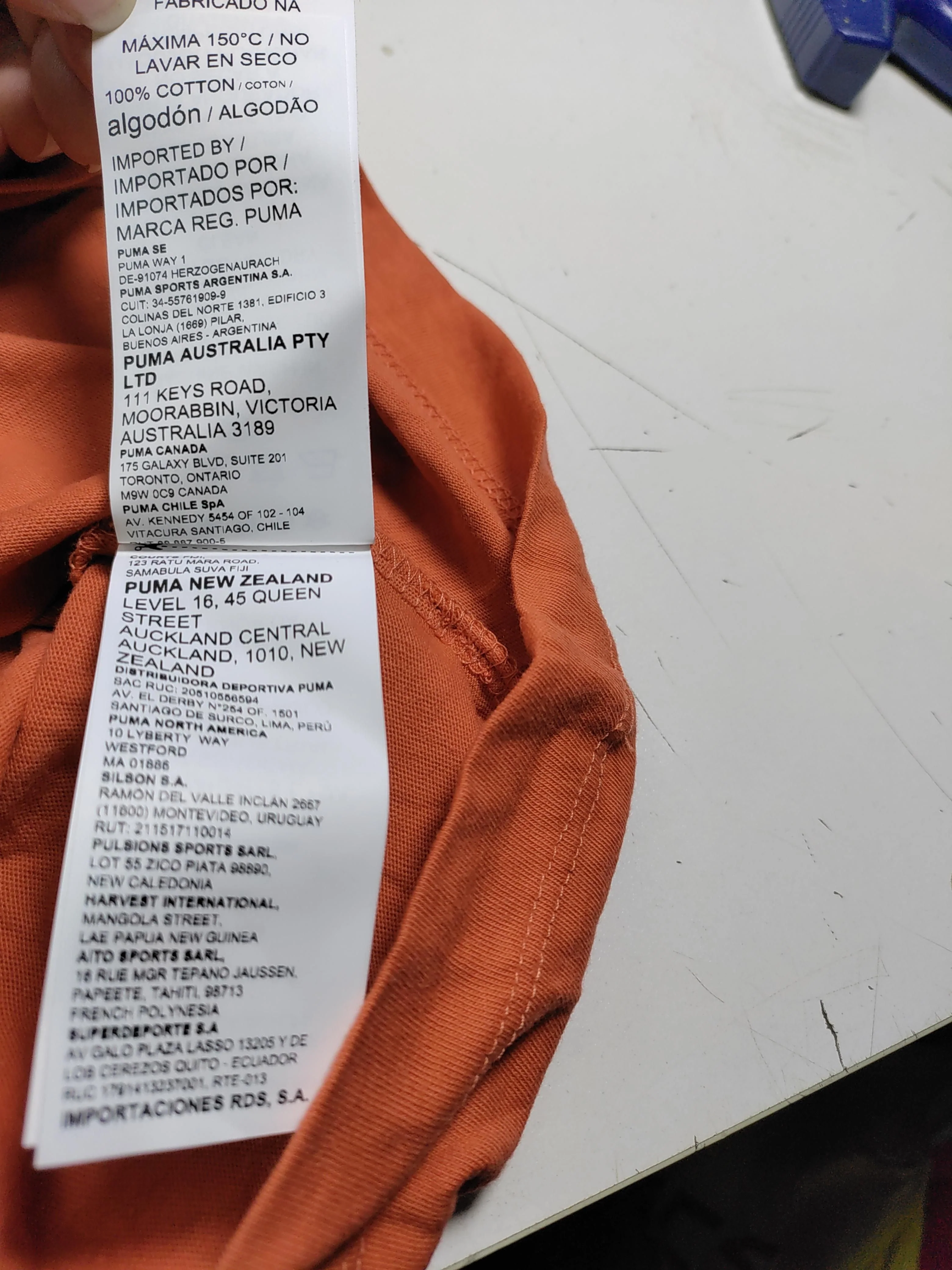 Puma Men's T-Shirt XL Orange Graphic 100% Cotton Basic - Image 6