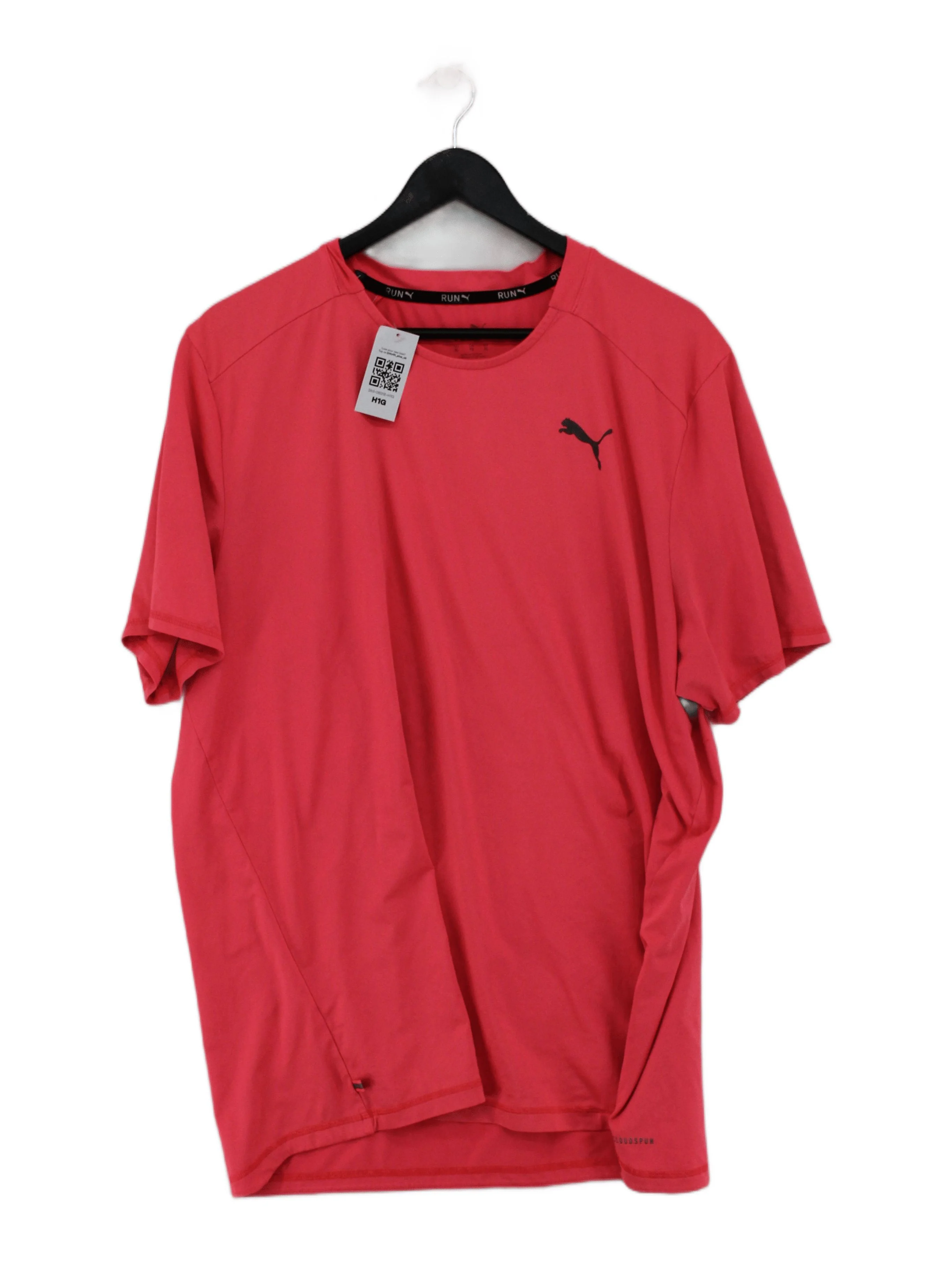 Puma Men's T-Shirt XL Pink Polyester with Elastane Round Neck Basic