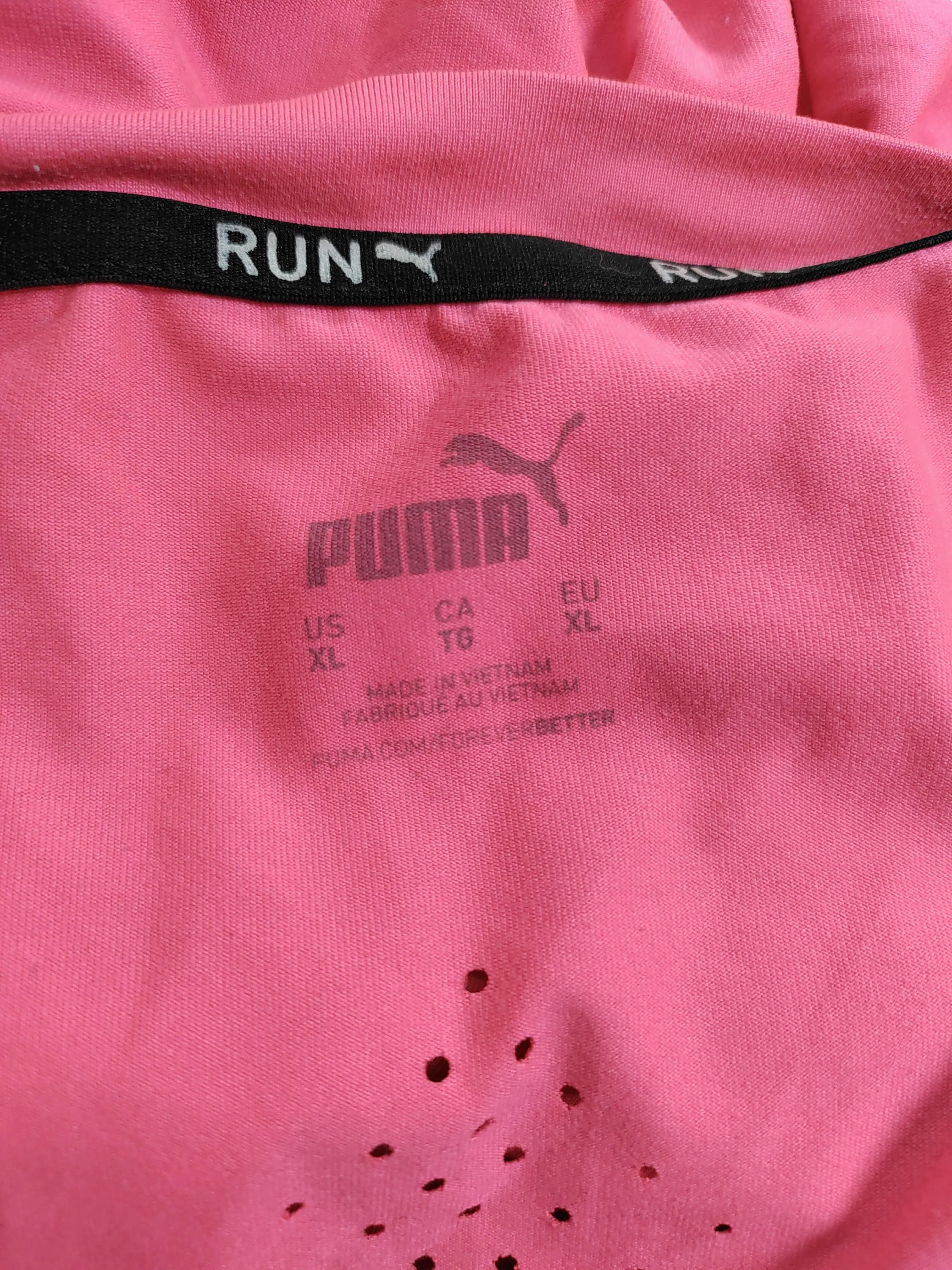 Puma Men's T-Shirt XL Pink Polyester with Elastane Round Neck Basic - Image 5