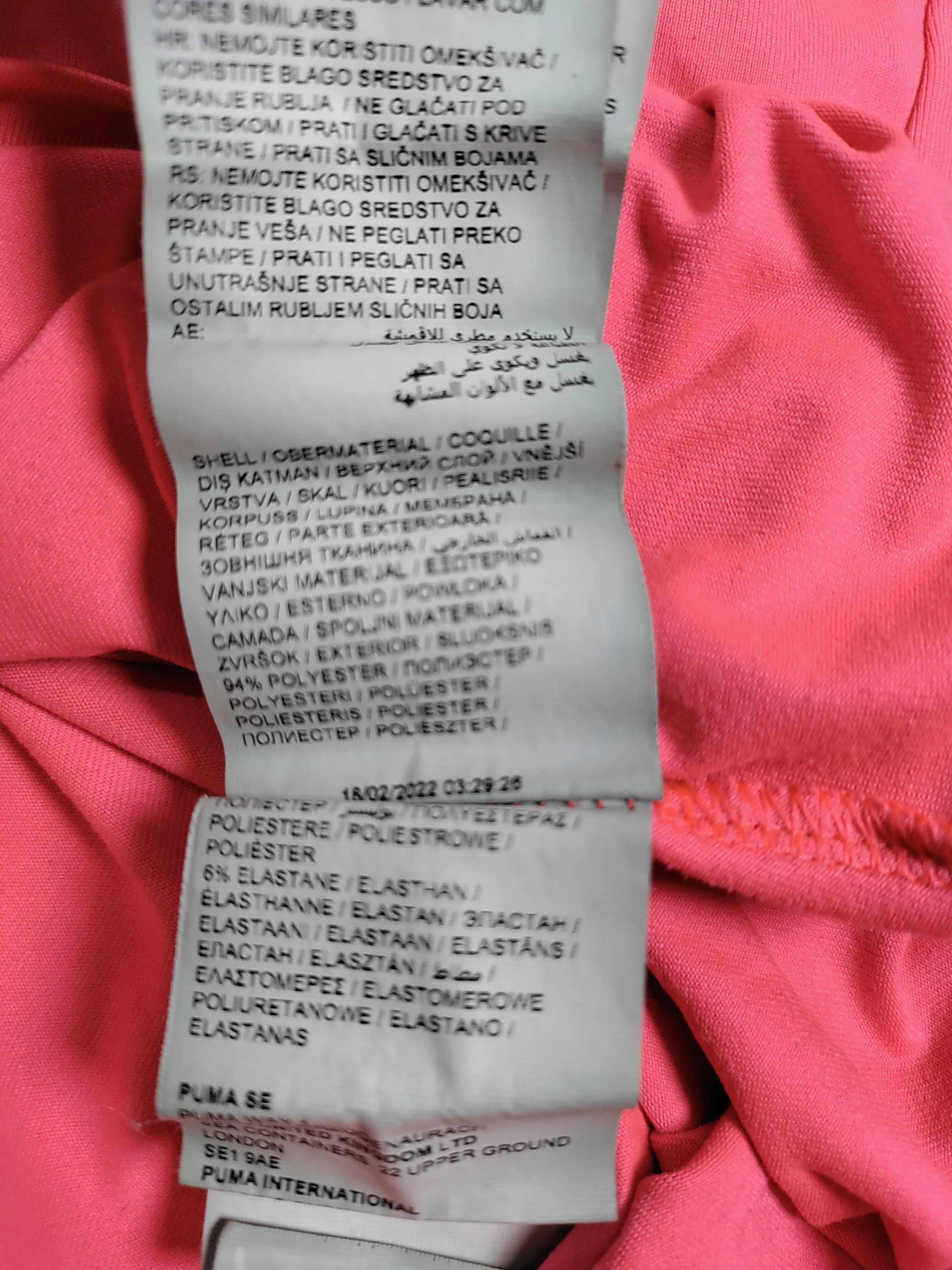 Puma Men's T-Shirt XL Pink Polyester with Elastane Round Neck Basic - Image 6