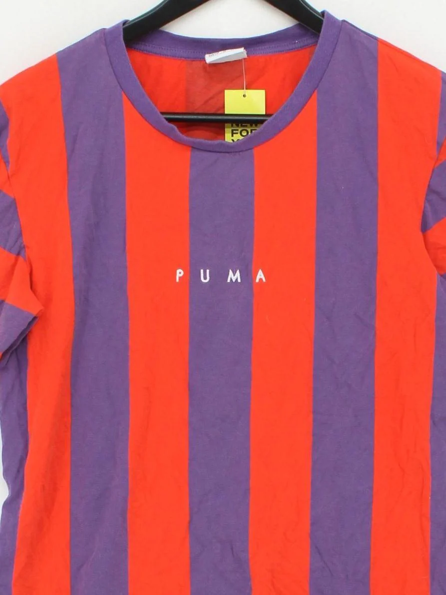 Puma Men's T-Shirt XXS Multi Striped Cotton with Elastane Basic - Image 3