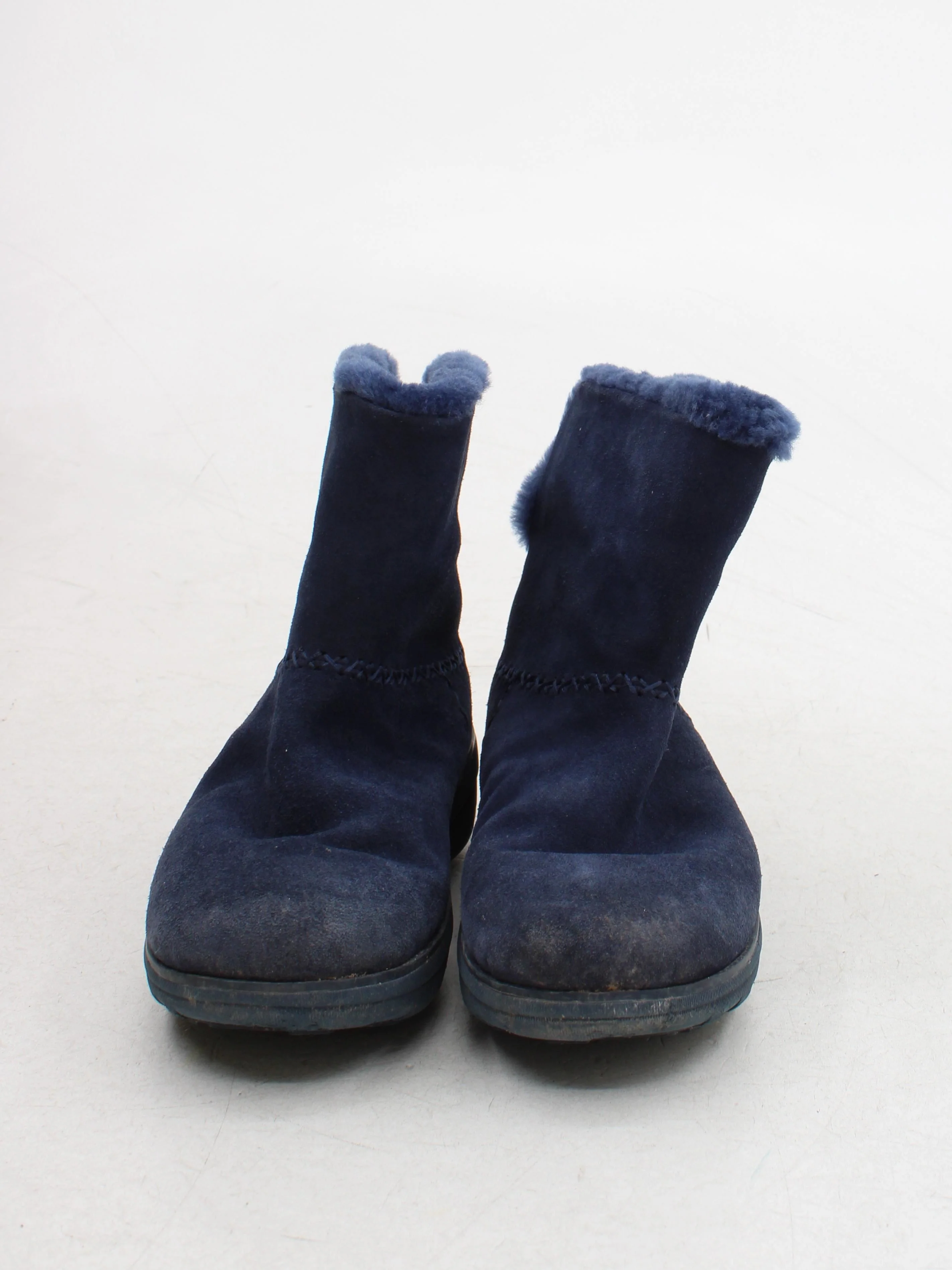 Puma Women's Boots UK 5 Blue Suede with Faux Fur Combat - Image 2
