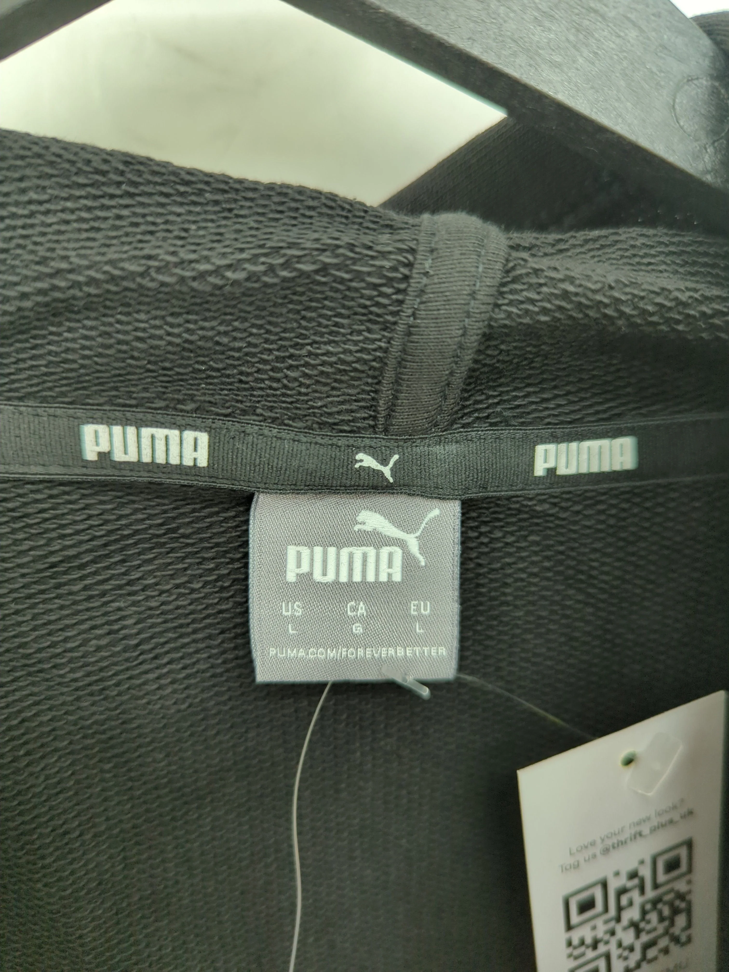Puma Women's Hoodie L Black Cotton New with tags - Image 5