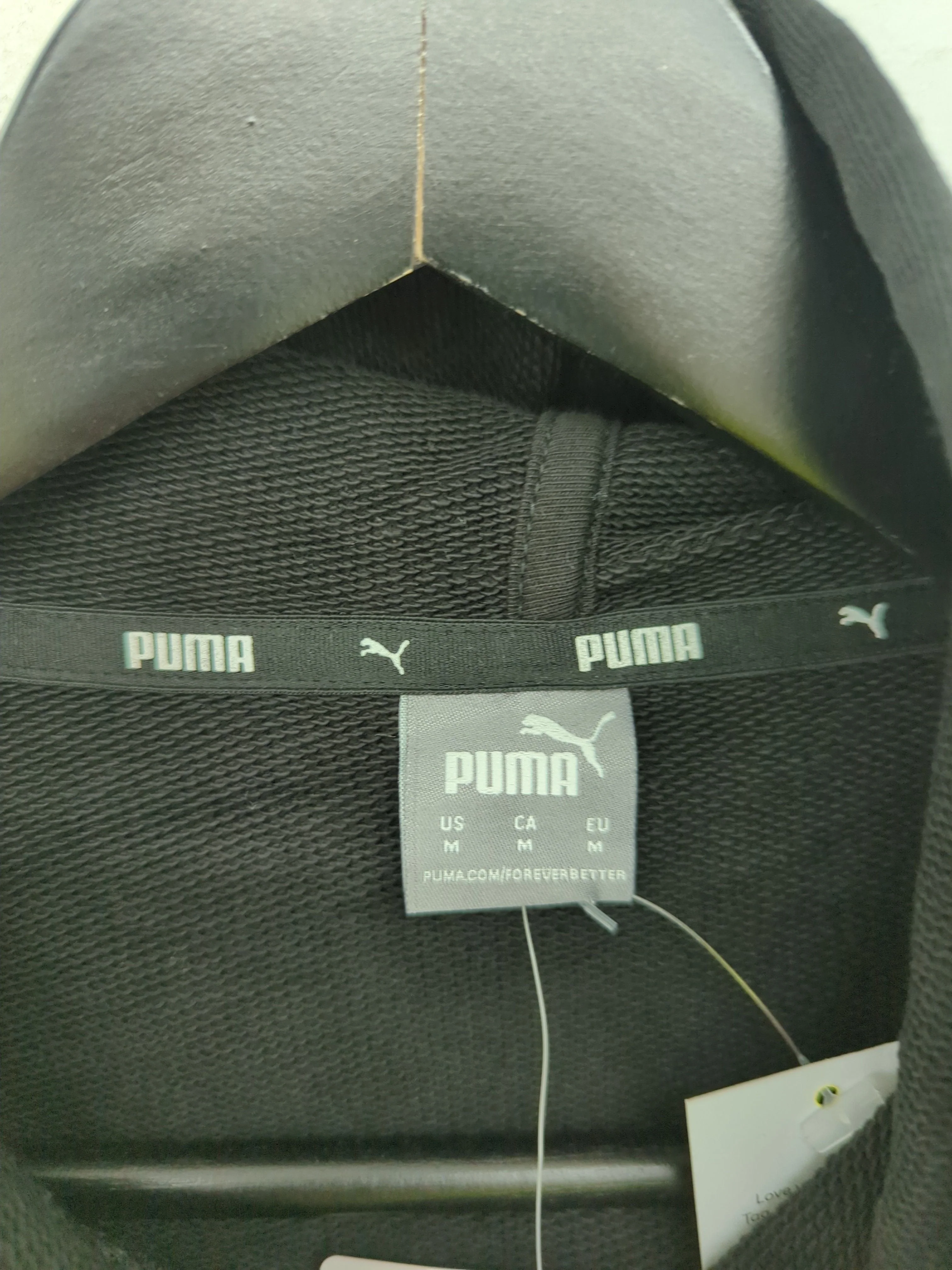 Puma Women's Hoodie M Black Cotton New with tags - Image 5