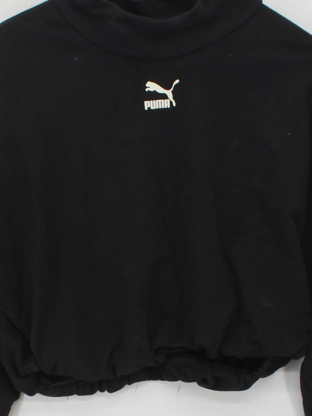 Puma Women's Hoodie M Black Cotton with Polyester, Elastane Pullover - Image 3