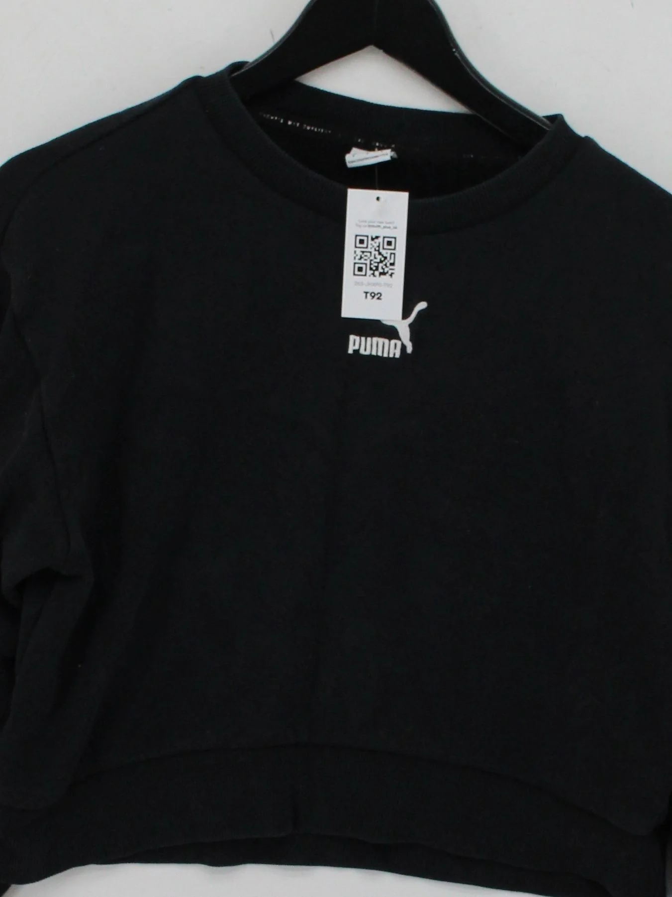 Puma Women's Hoodie S Black Cotton with Elastane Pullover - Image 3