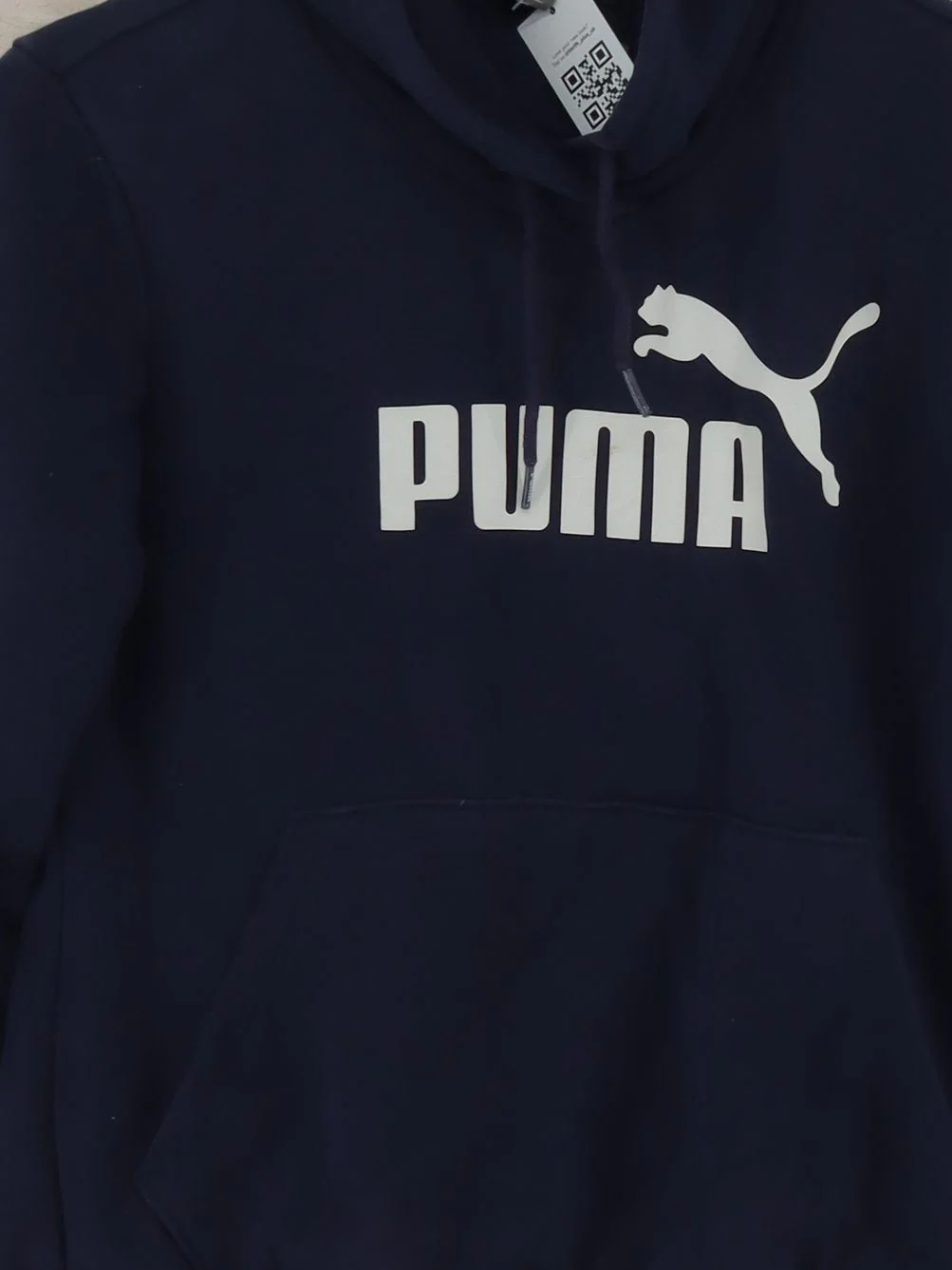 Puma Women's Hoodie S Blue Graphic 100% Cotton Pullover - Image 3