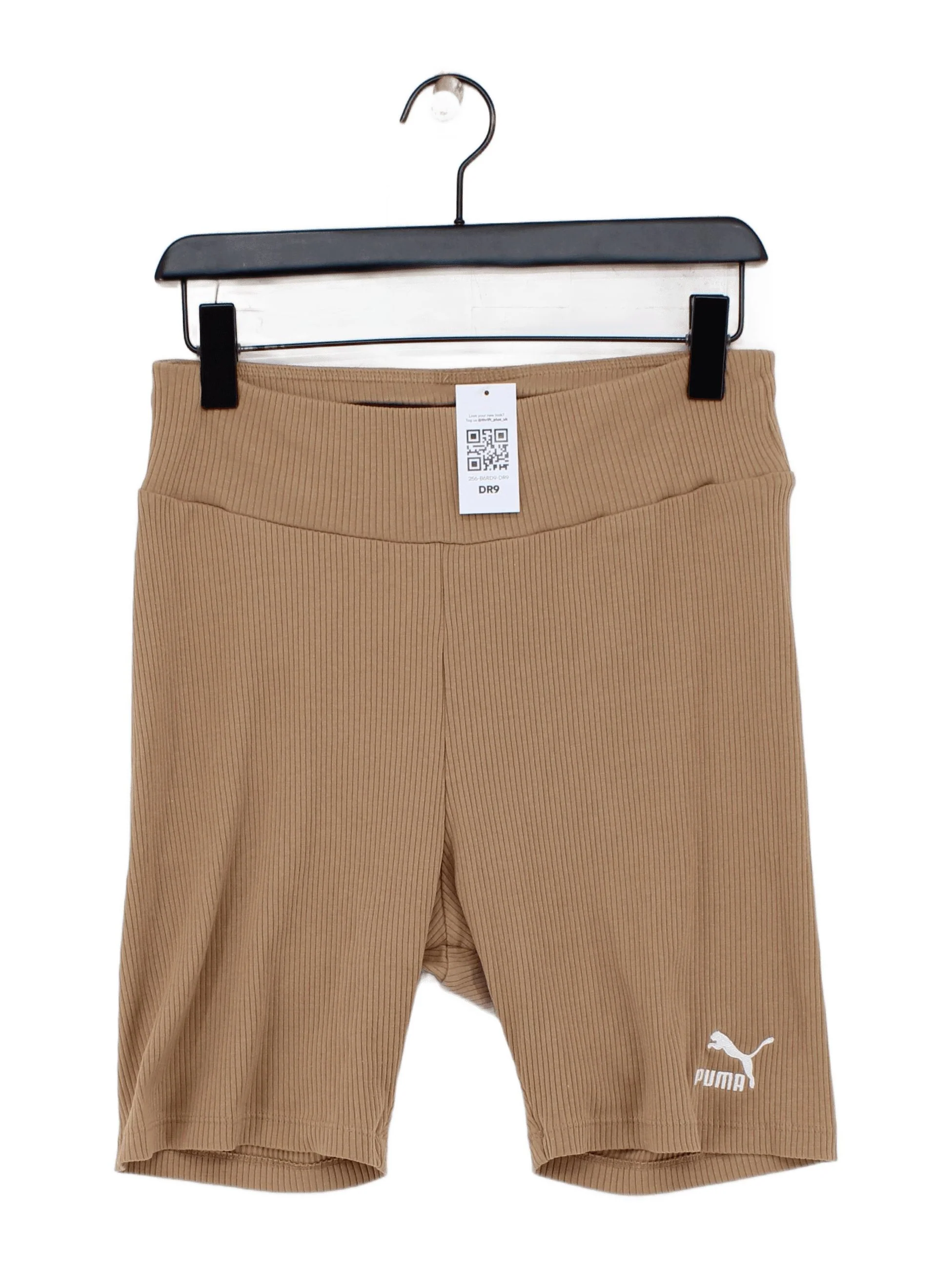 Puma Women's Shorts L Brown Cotton with Polyester, Elastane Sweat