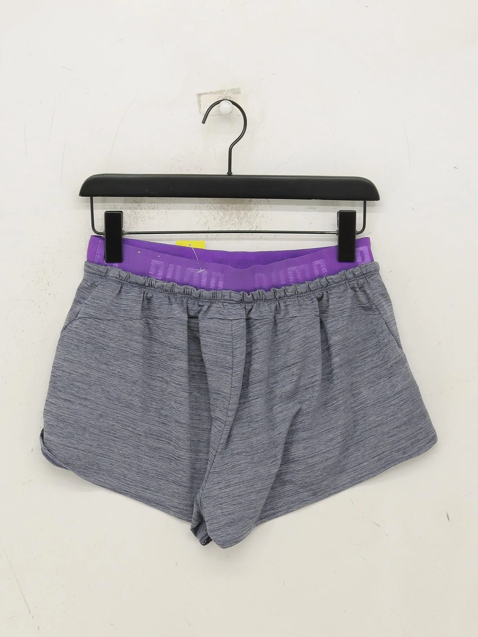 Puma Women's Shorts M Grey Polyester with Elastane, Nylon Sweat - Image 2