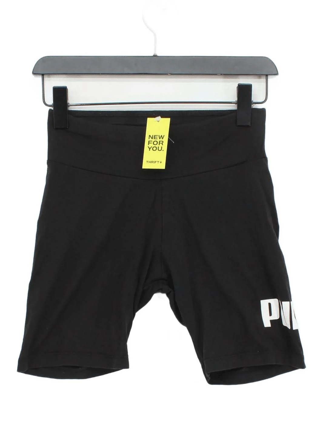 Puma Women's Shorts S Black Graphic 100% Cotton Sweat
