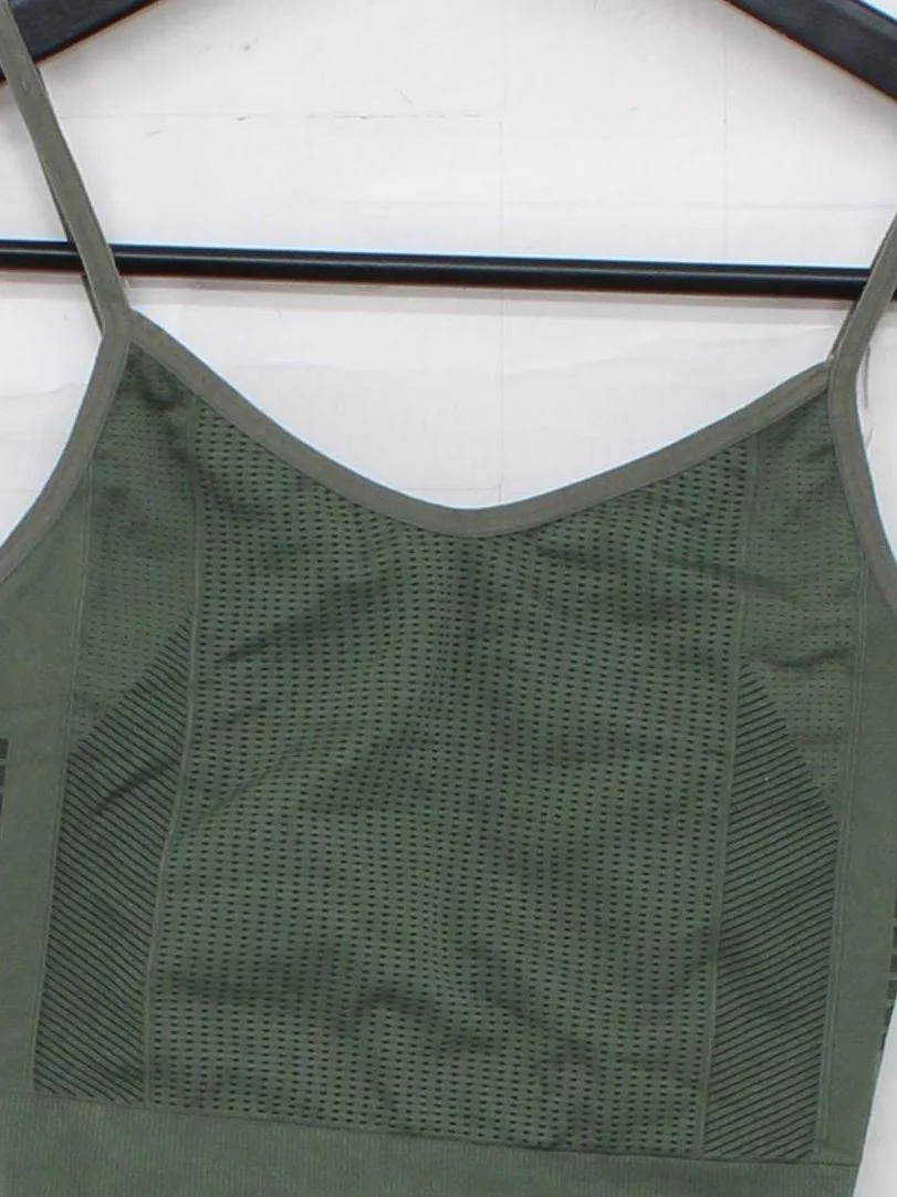 Puma Women's T-Shirt M Green Nylon with Elastane Sleeveless Basic - Image 3