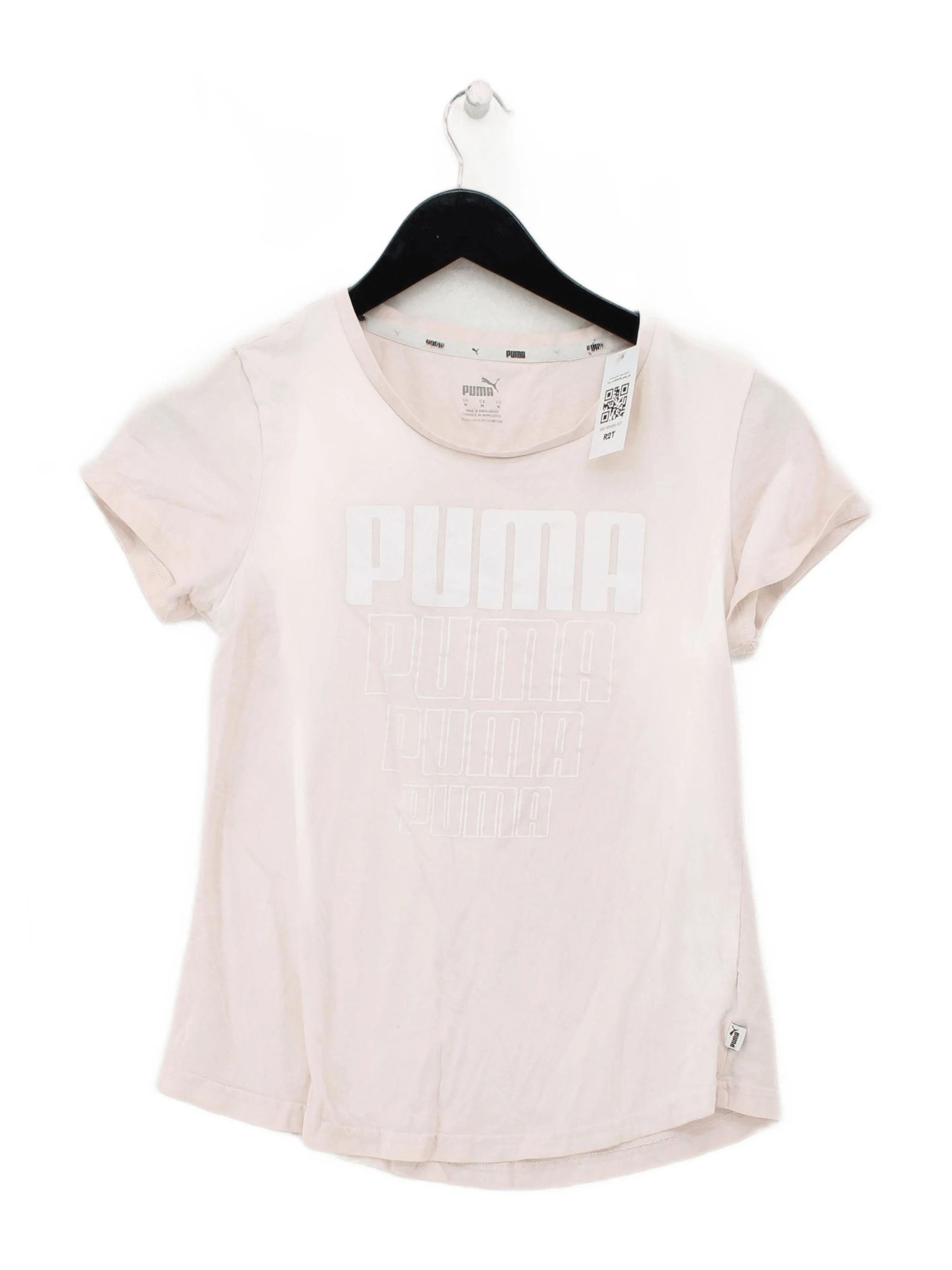 Puma Women's T-Shirt M Pink Cotton with Elastane Basic