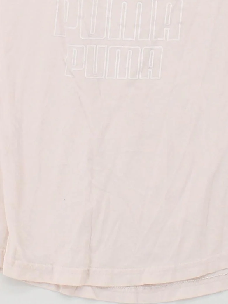 Puma Women's T-Shirt M Pink Cotton with Elastane Basic - Image 4