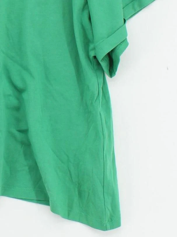 Puma Women's T-Shirt UK 12 Green Cotton with Lyocell Modal Basic - Image 4