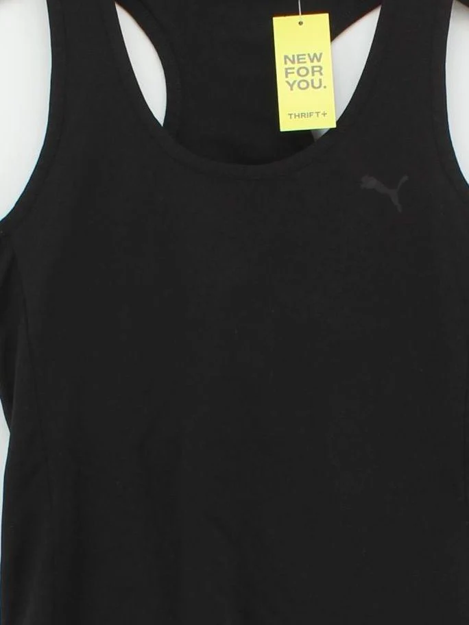 Puma Women's T-Shirt XXS Black 100% Polyester Sleeveless Basic - Image 3