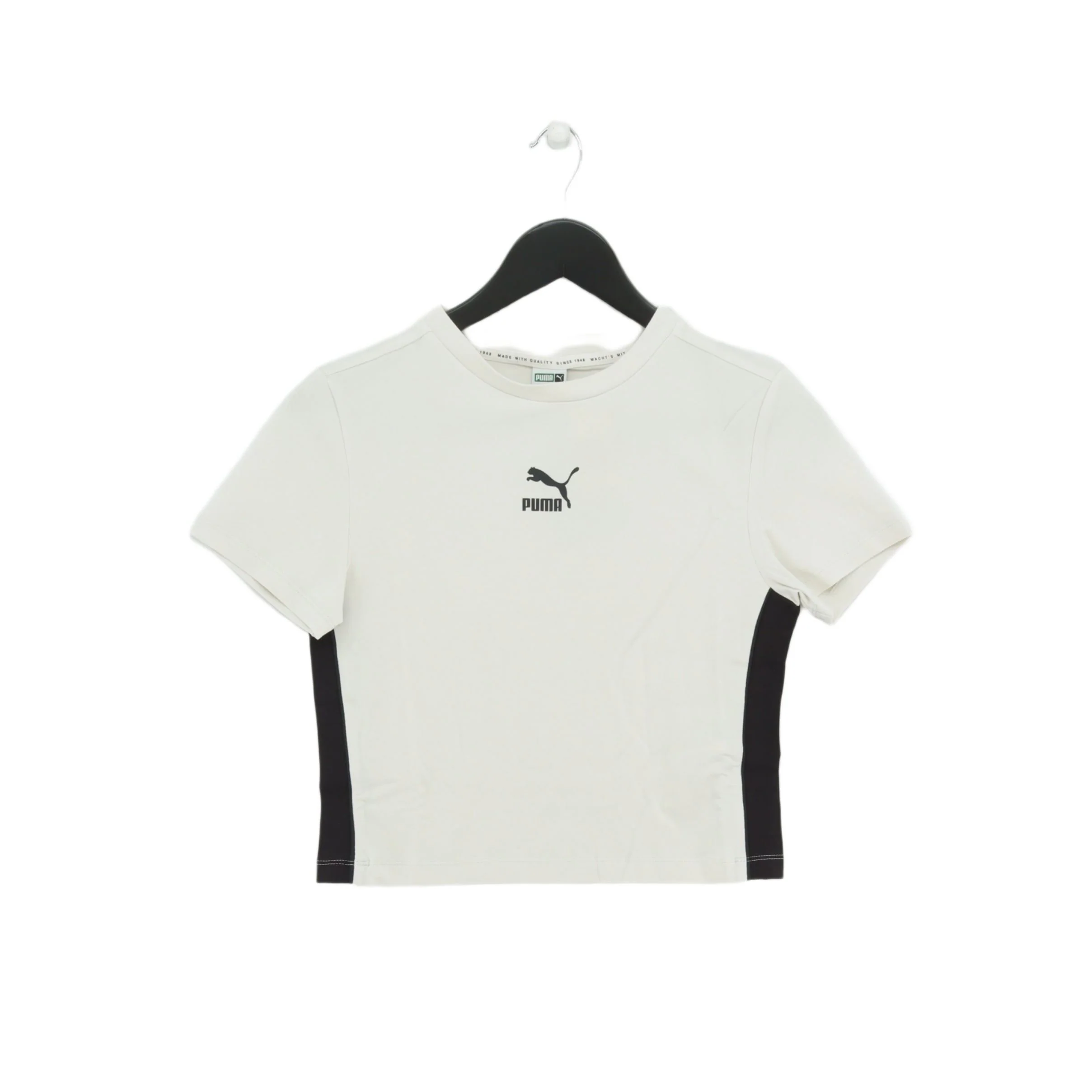 Puma Women's Top S White Cotton with Elastane Cropped New with tags