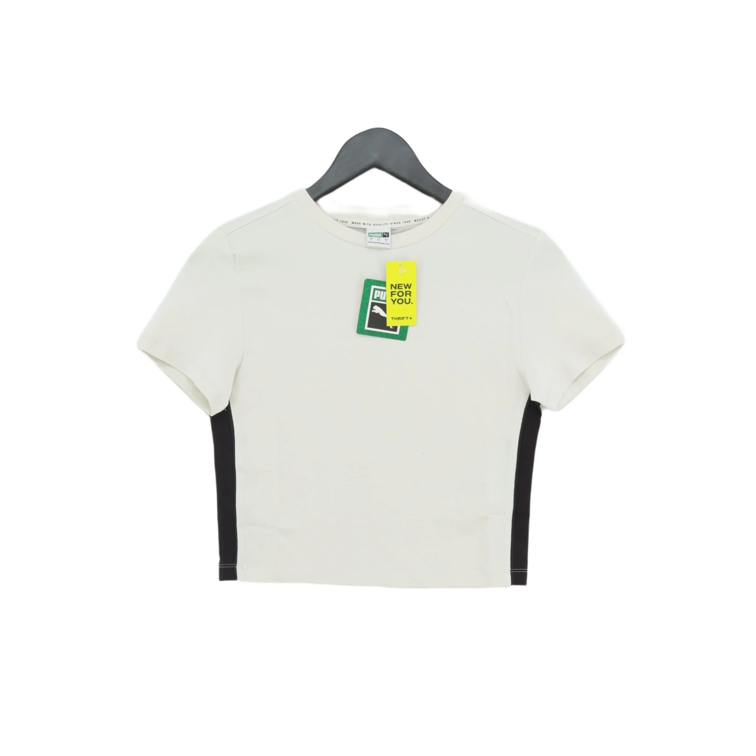 Puma Women's Top S White Cotton with Elastane Cropped New with tags