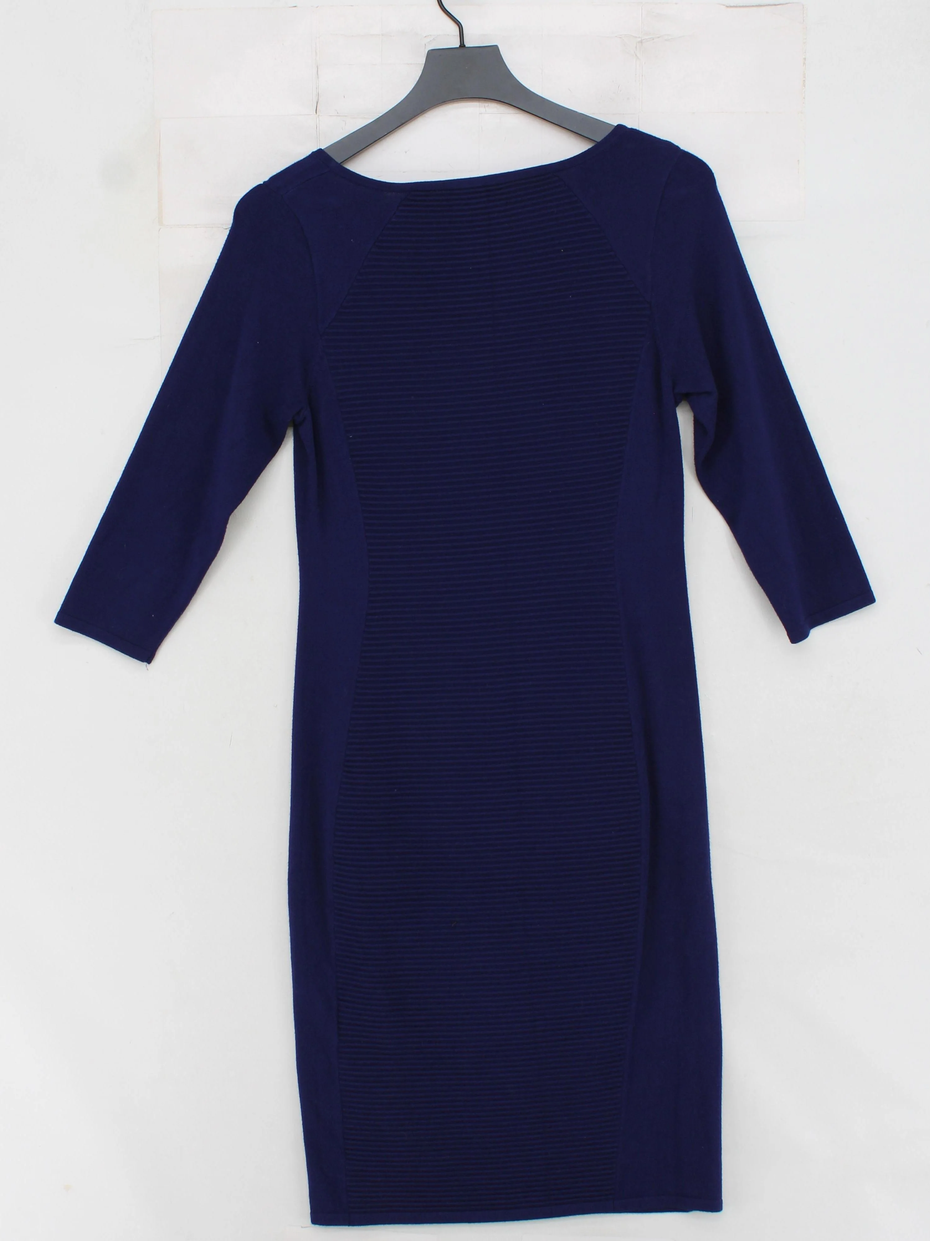 Pure Collection Bodycon Midi Dress UK12 in Blue - Image 2