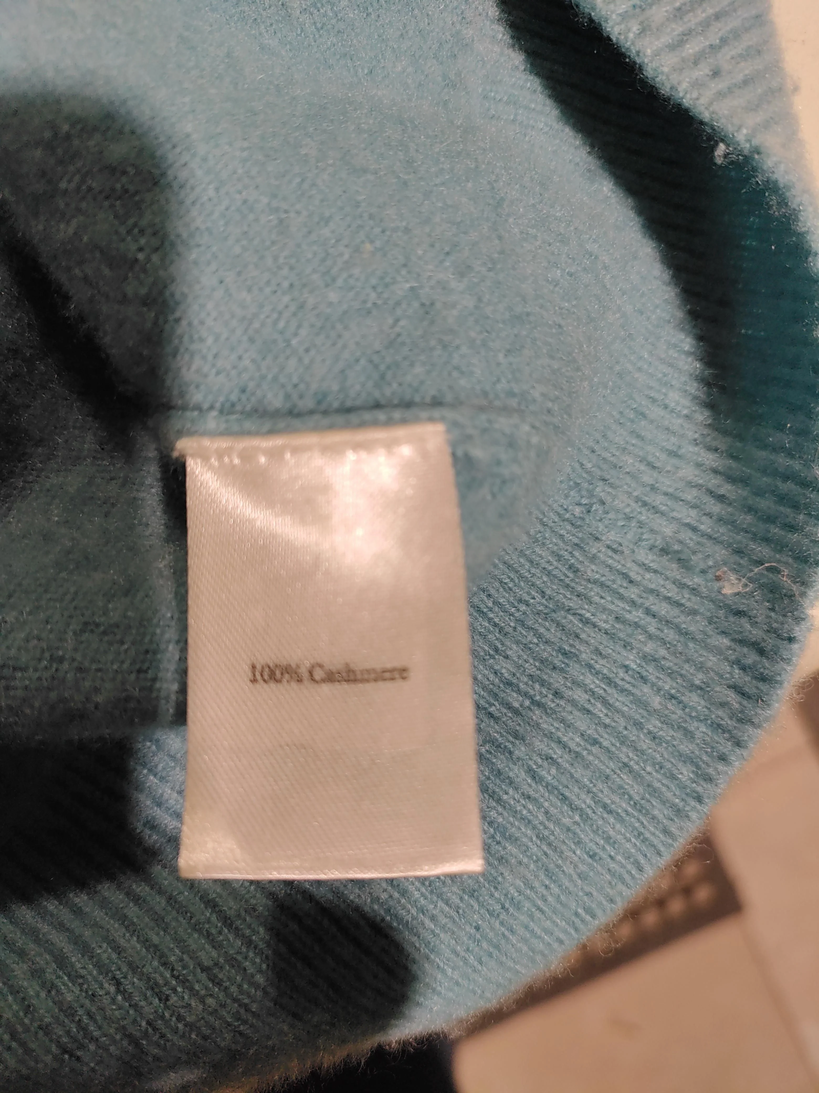 Pure Collection Men's Jumper M Blue 100% Cashmere V-Neck Pullover - Image 6