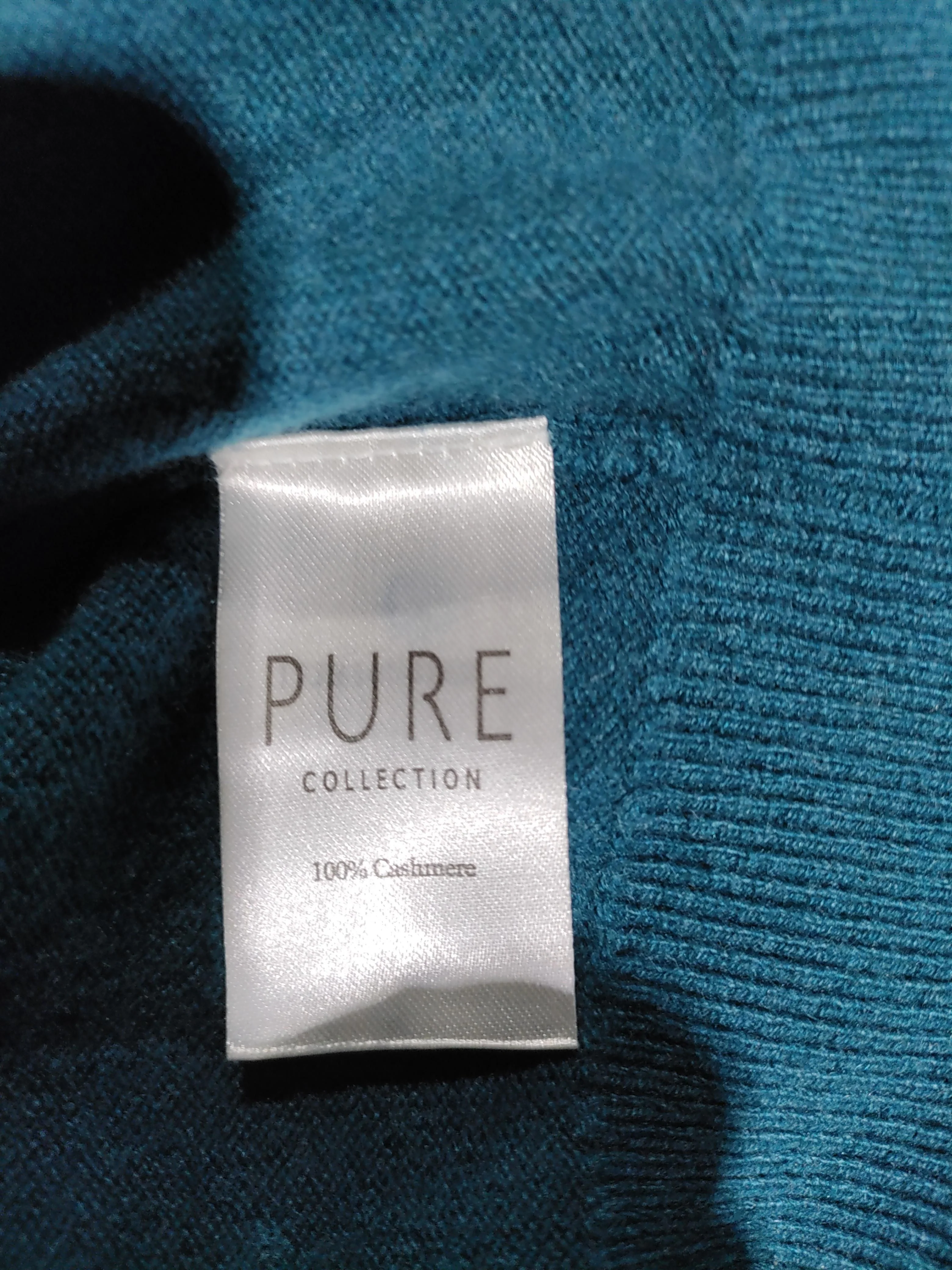 Pure Collection Men's Jumper M Green 100% Cashmere V-Neck Pullover - Image 6