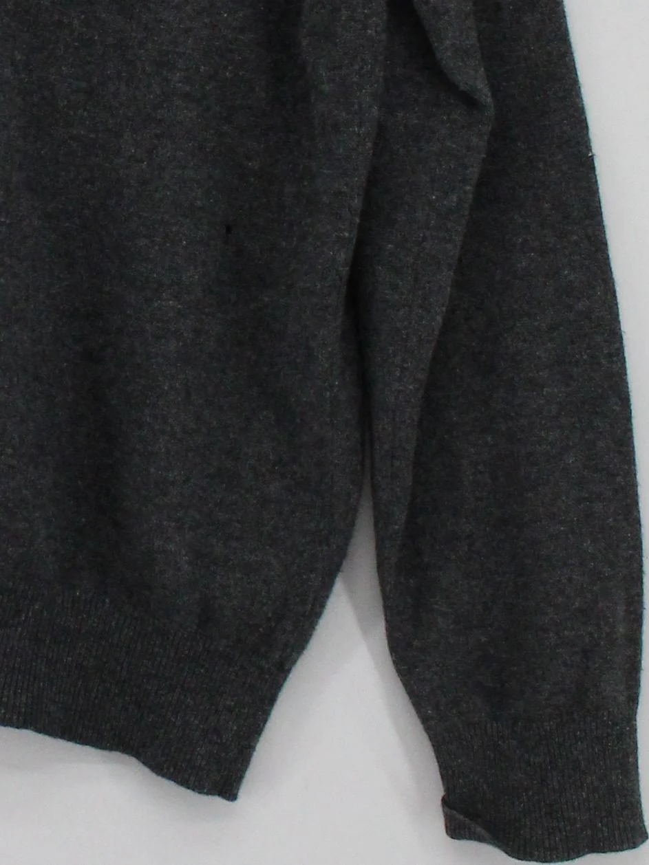 Pure Collection Men's Jumper M Grey 100% Cashmere V-Neck Pullover - Image 4