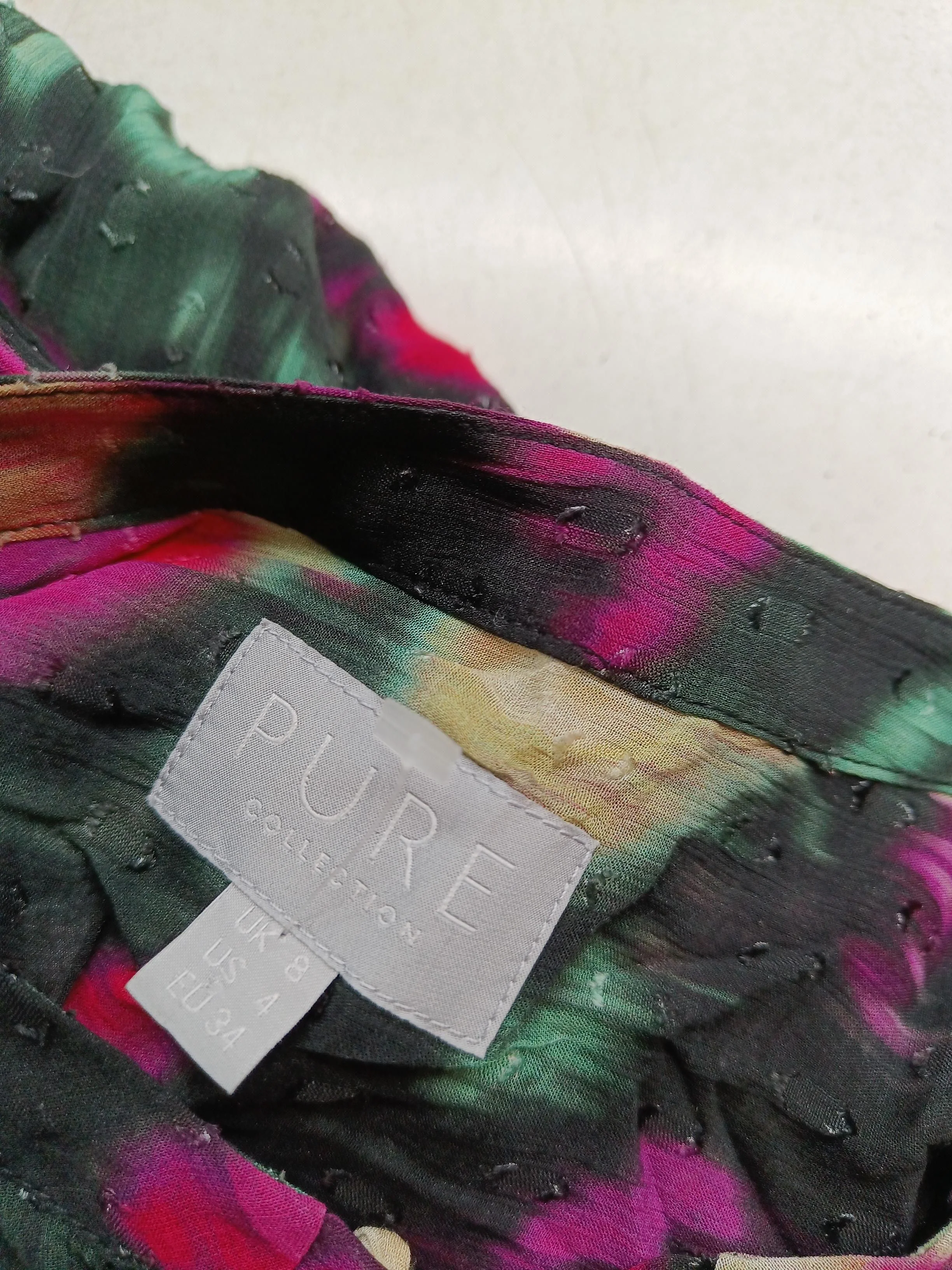 Pure Collection Women's Blouse UK 8 Multi 100% Viscose Basic - Image 5