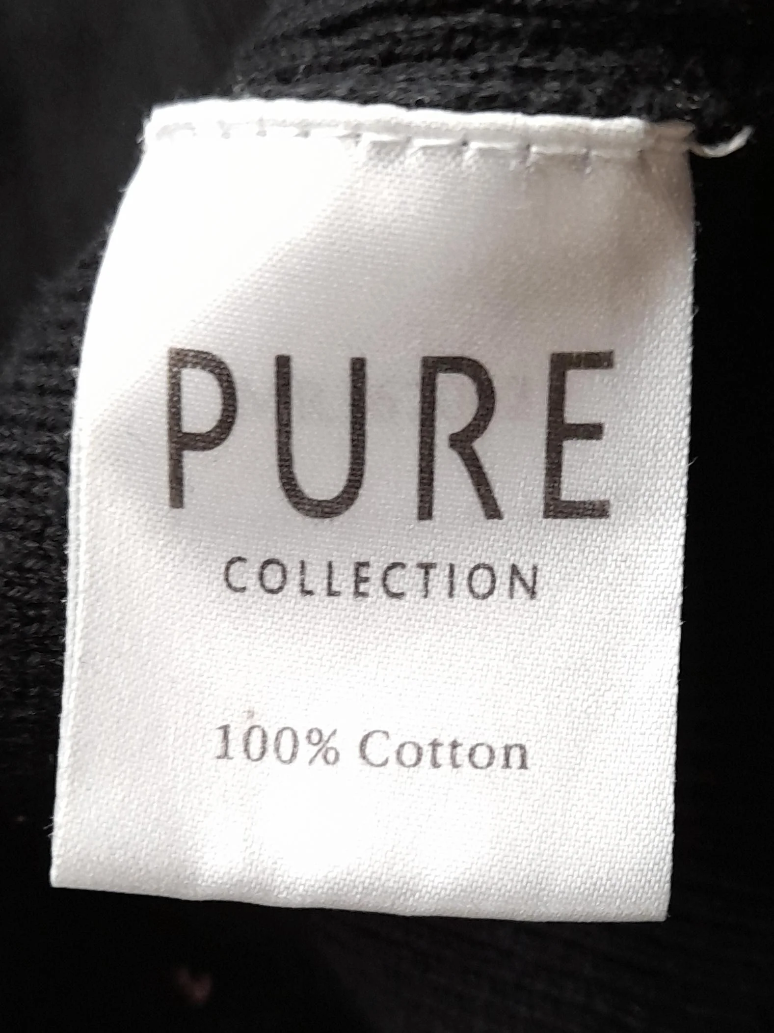 Pure Collection Women's Cardigan L Black 100% Cotton V-Neck Cardigan - Image 8