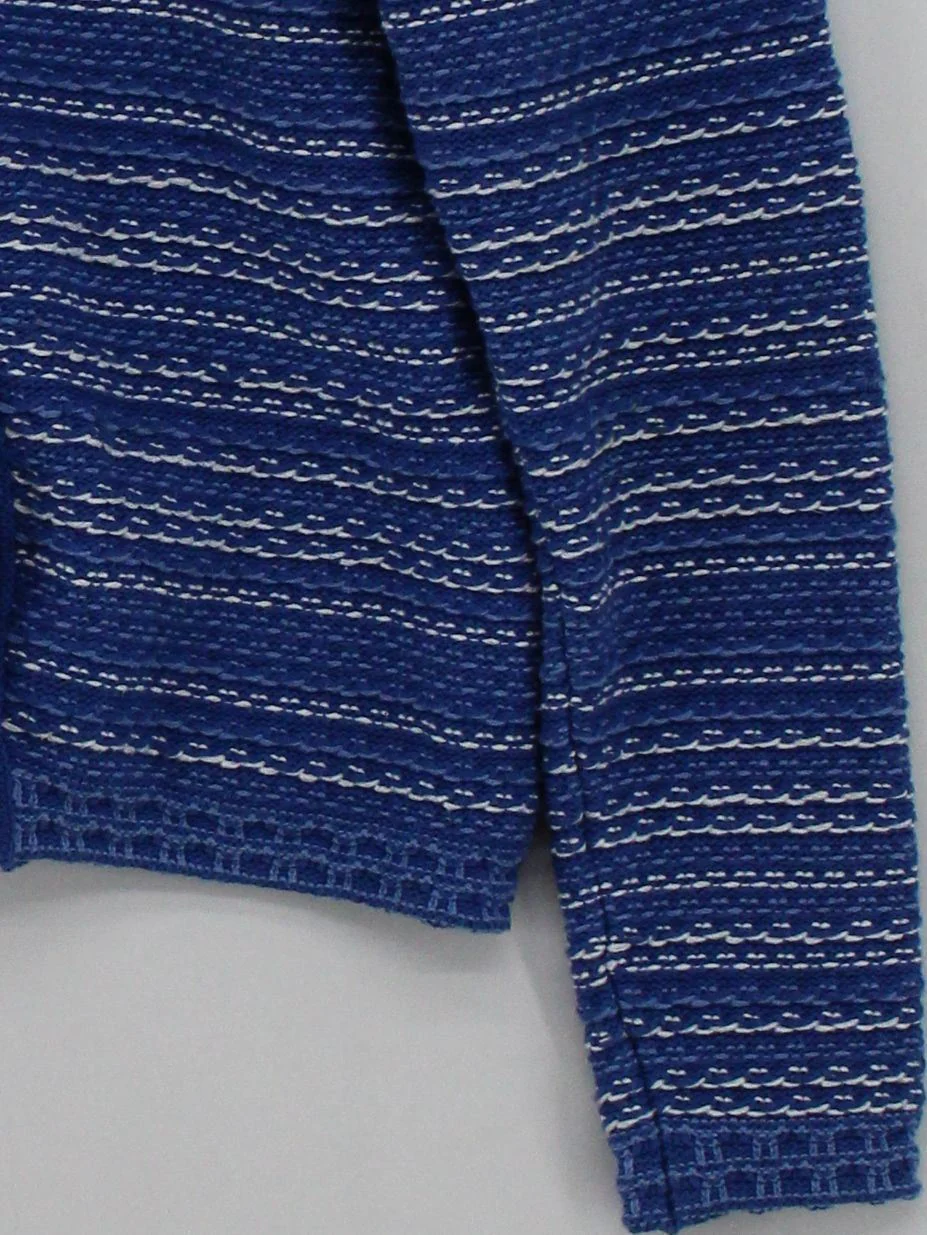 Pure Collection Women's Cardigan M Blue 100% Cotton Round Neck Cardigan - Image 4