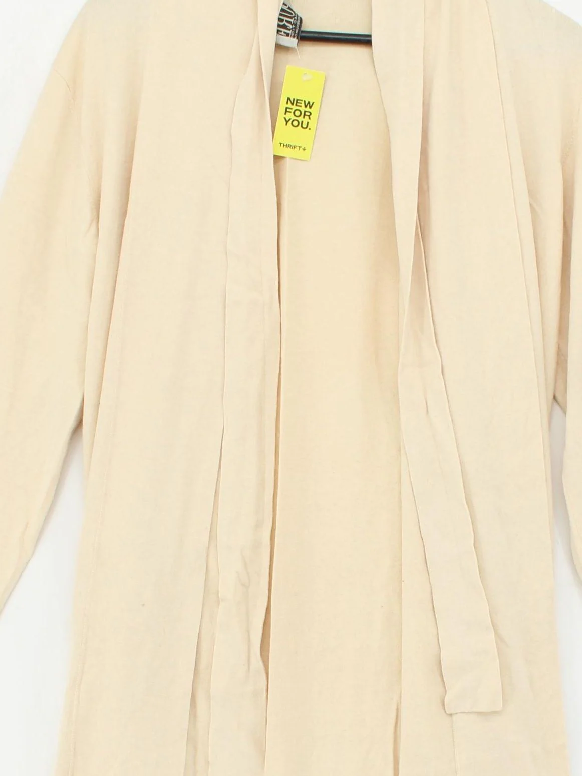 Pure Collection Women's Cardigan M Cream 100% Wool Collared Cardigan - Image 3