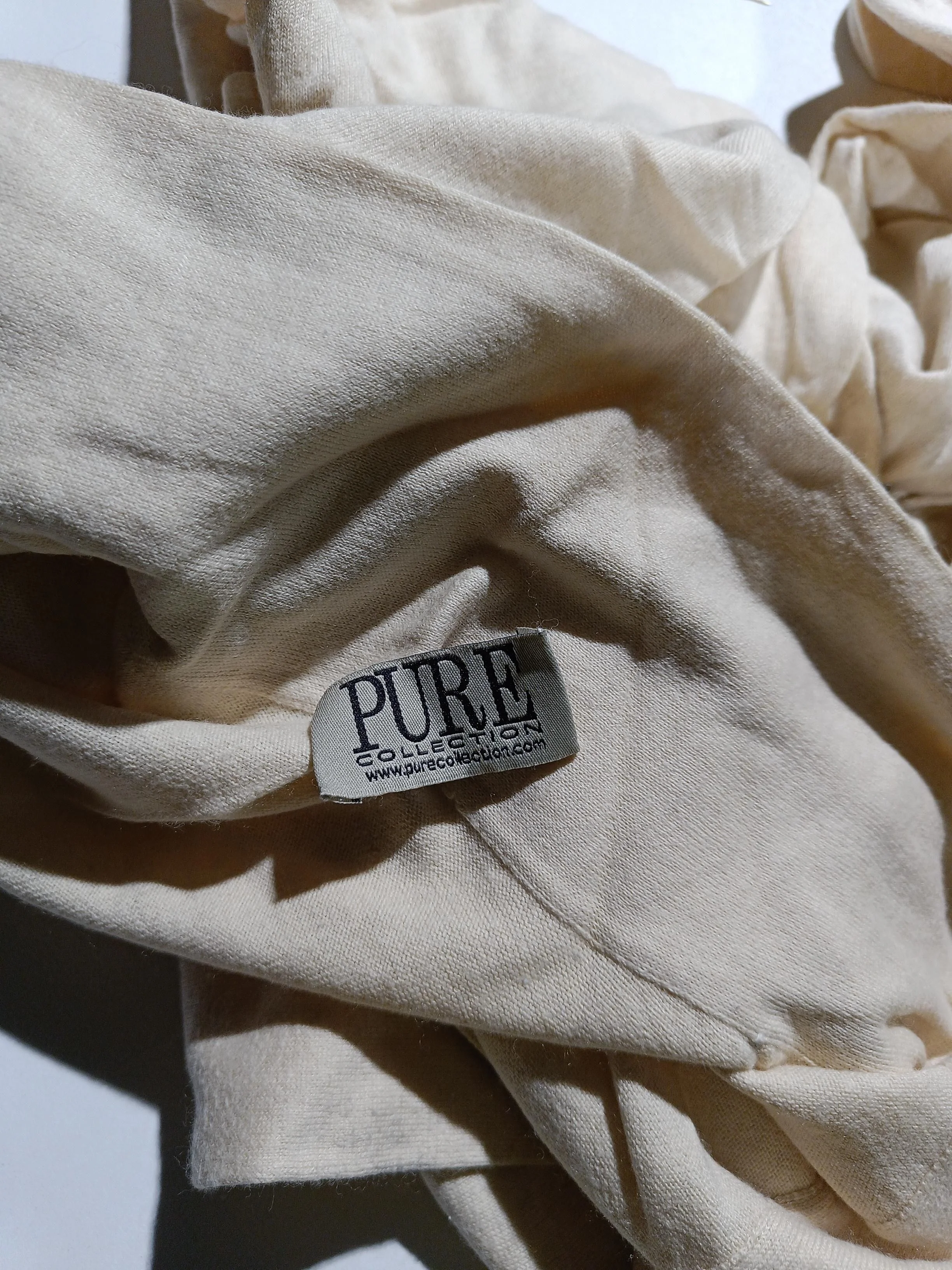 Pure Collection Women's Cardigan M Cream 100% Wool Collared Cardigan - Image 7