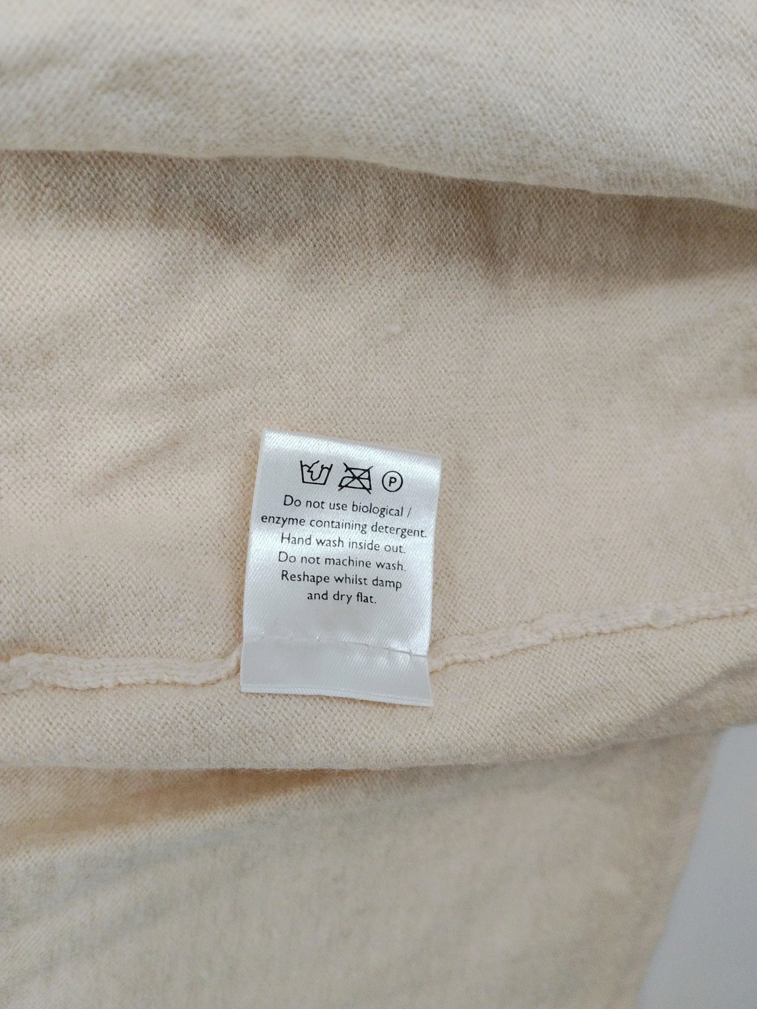 Pure Collection Women's Cardigan M Cream 100% Wool Collared Cardigan - Image 8