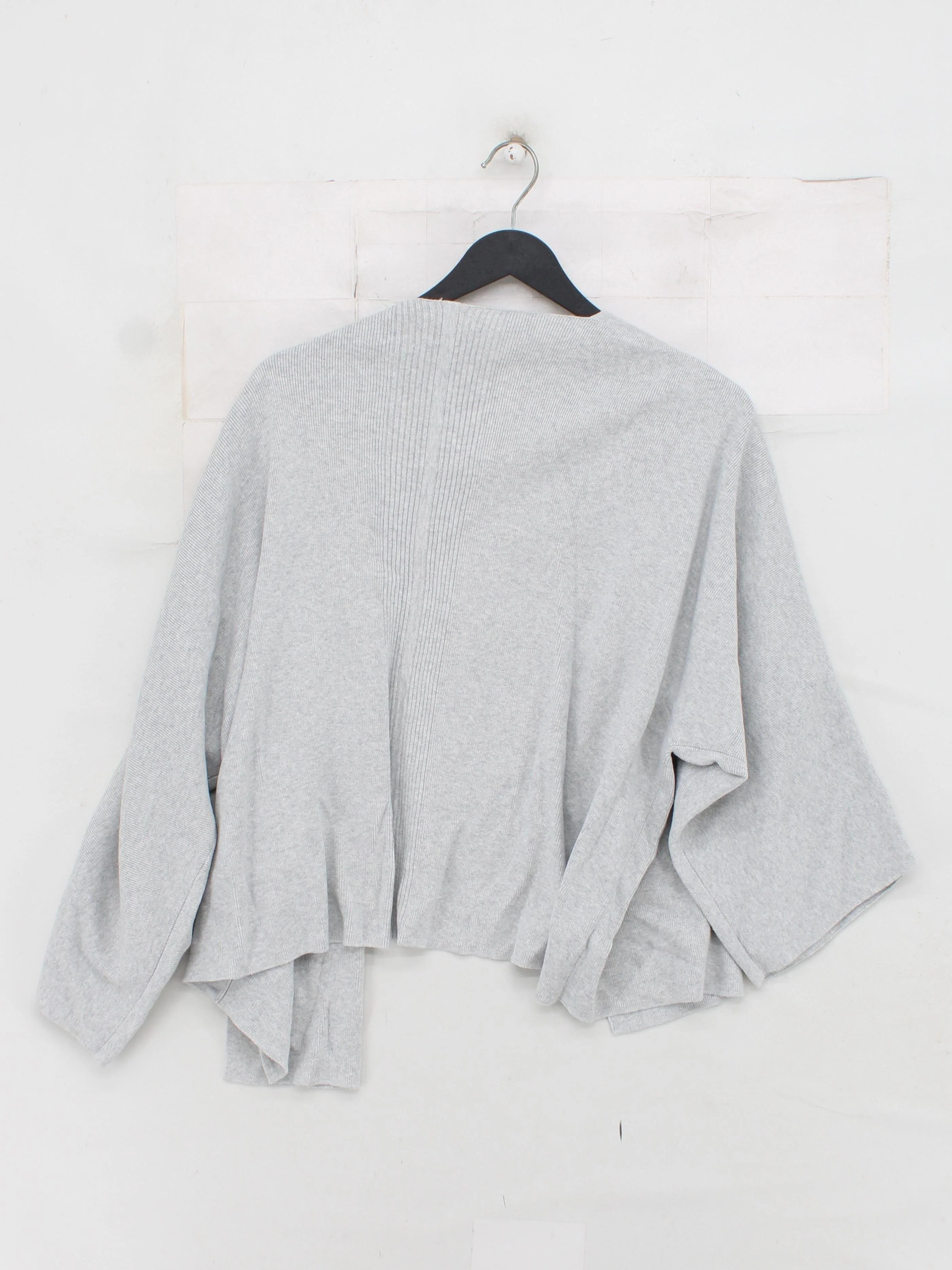 Pure Collection Women's Cardigan UK 16 Grey 100% Cotton V-Neck Cardigan - Image 2
