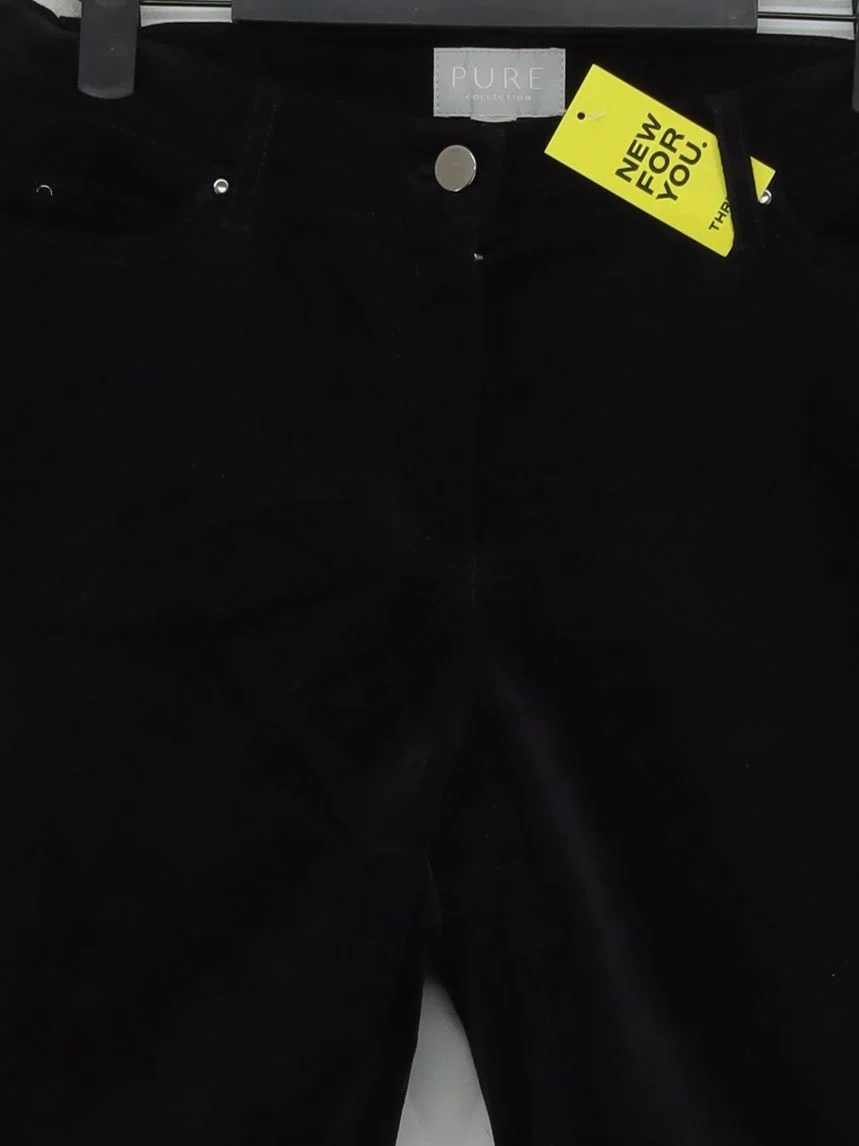 Pure Collection Women's Jeans UK 10 Black Cotton with Elastane Straight - Image 3