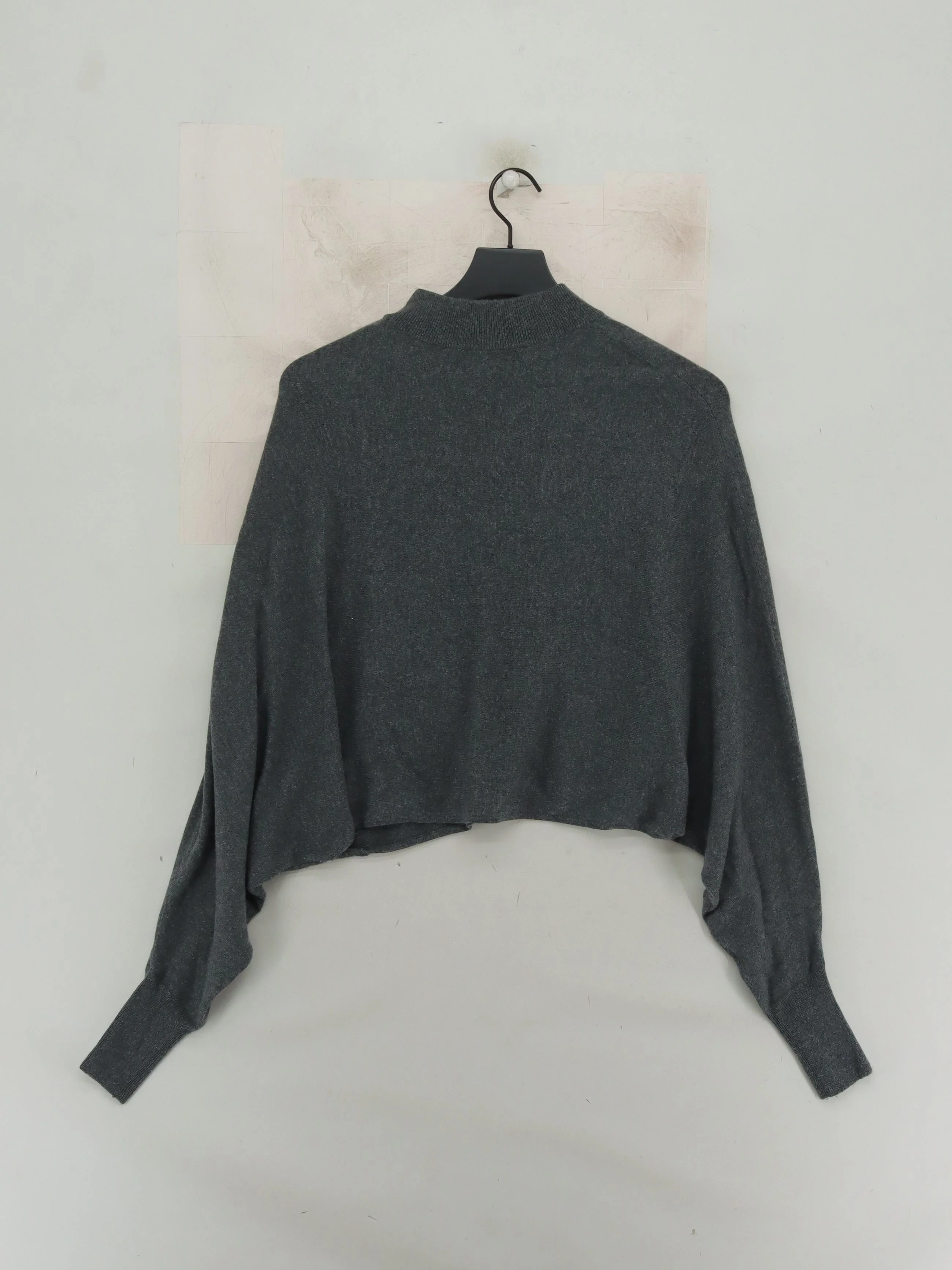 Pure Collection Women's Jumper UK 12 Grey Cotton with Wool, Cashmere Pullover - Image 2