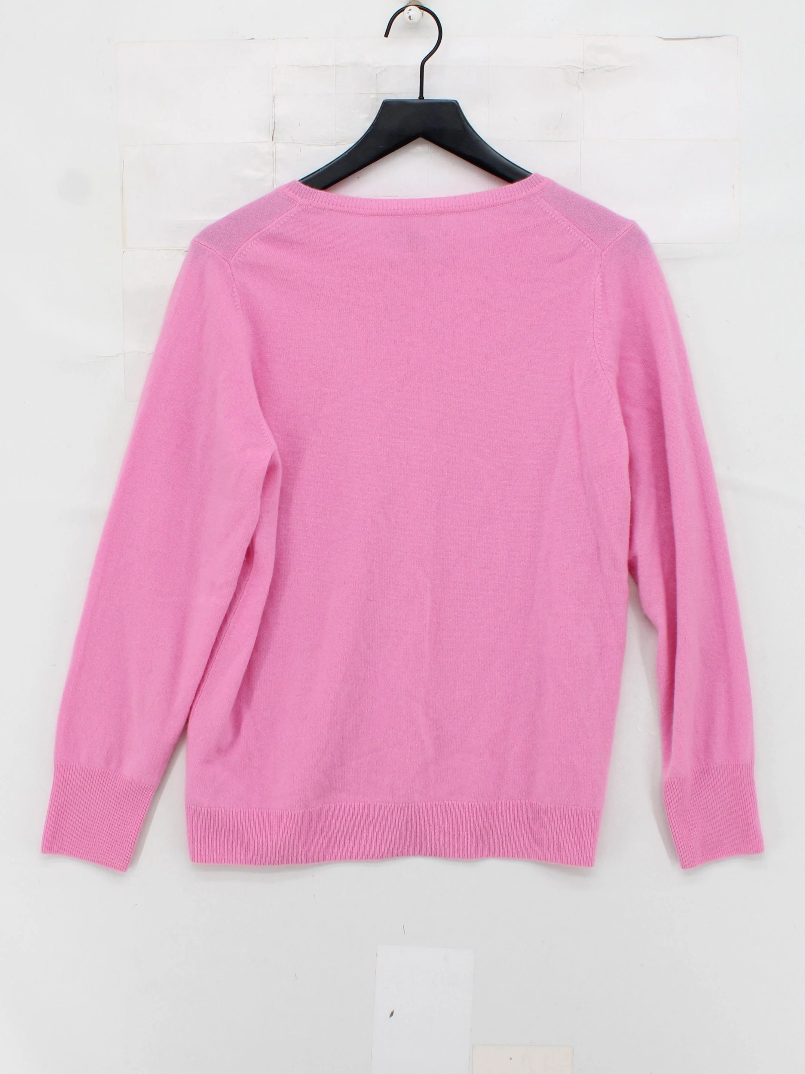 Pure Collection Women's Jumper UK 16 Pink 100% Cashmere Round Neck Pullover - Image 2