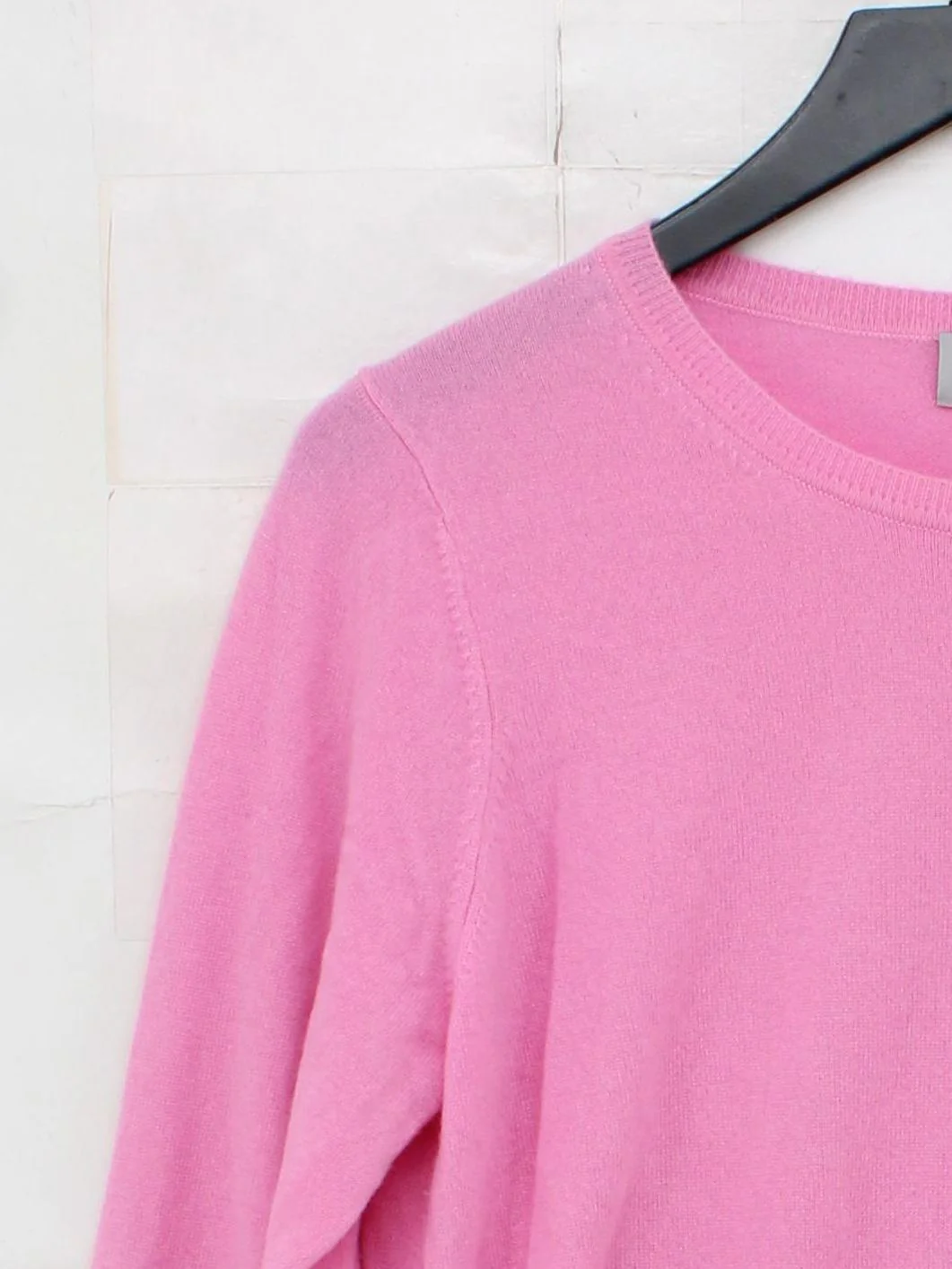 Pure Collection Women's Jumper UK 16 Pink 100% Cashmere Round Neck Pullover - Image 4