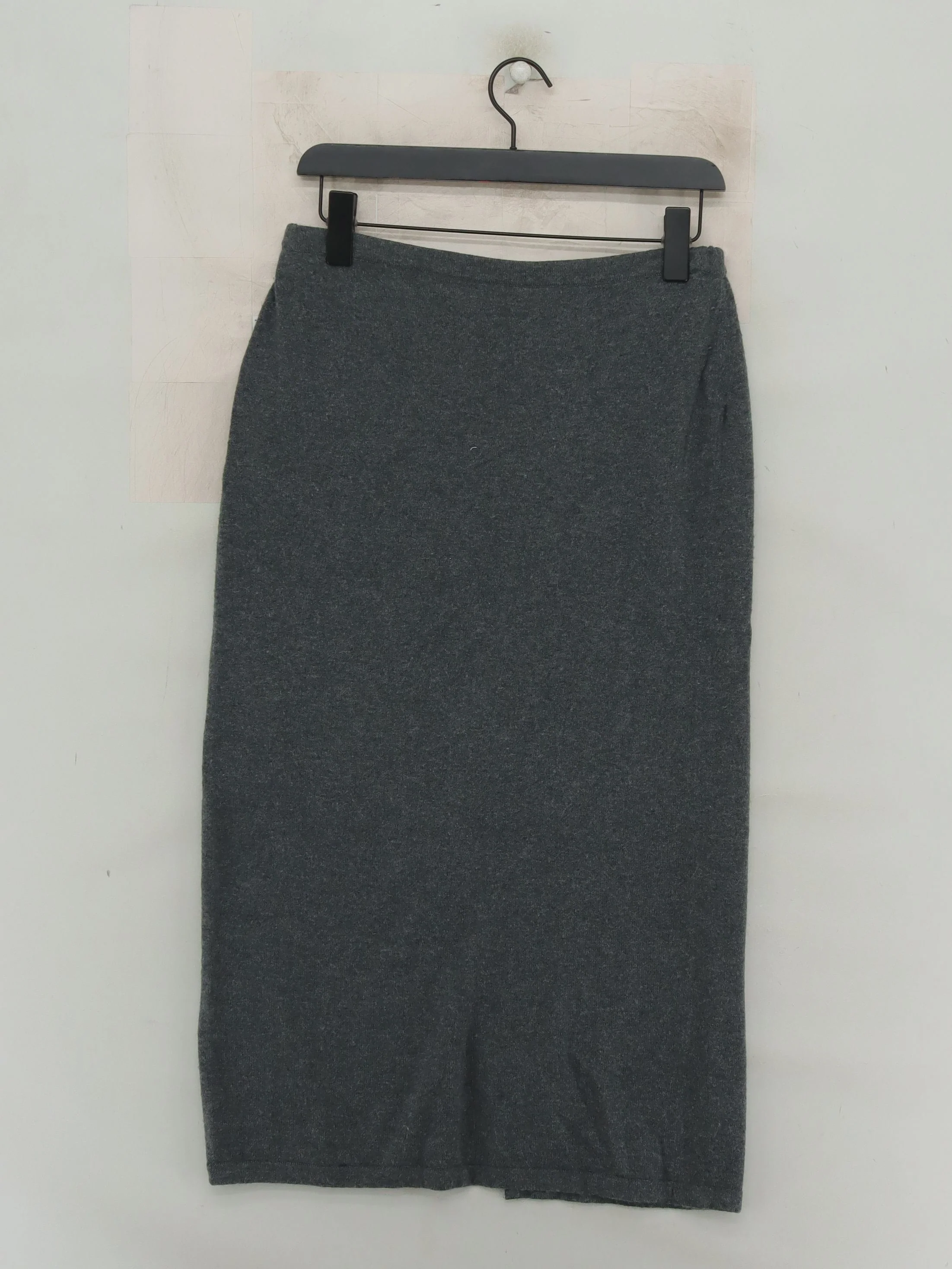 Pure Collection Women's Midi Skirt M Grey Cotton with Wool, Cashmere Midi Wrap - Image 2