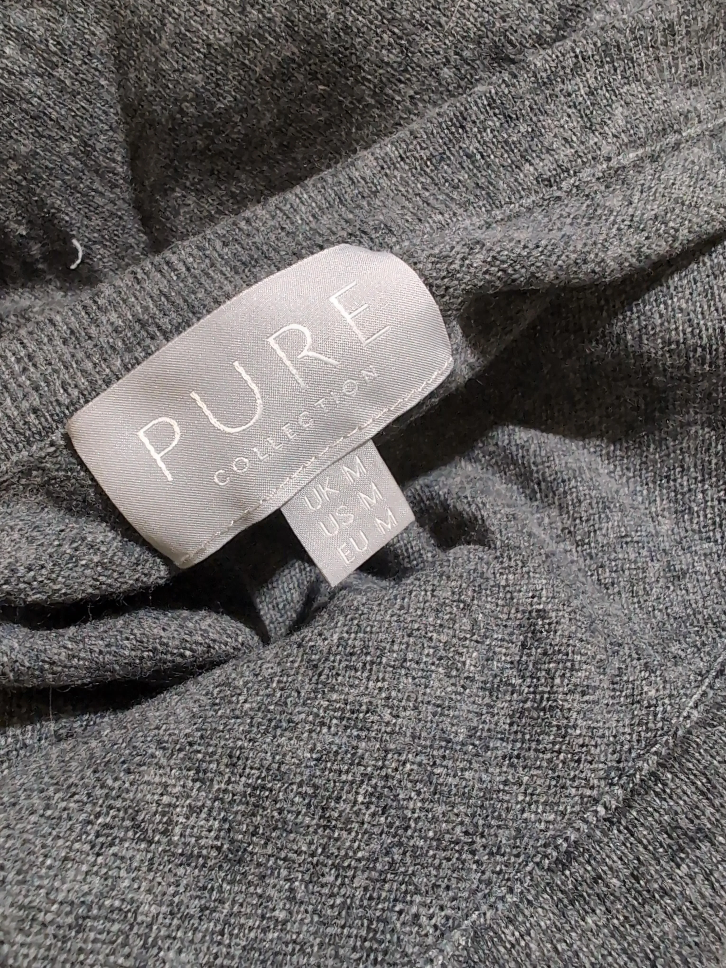 Pure Collection Women's Midi Skirt M Grey Cotton with Wool, Cashmere Midi Wrap - Image 5