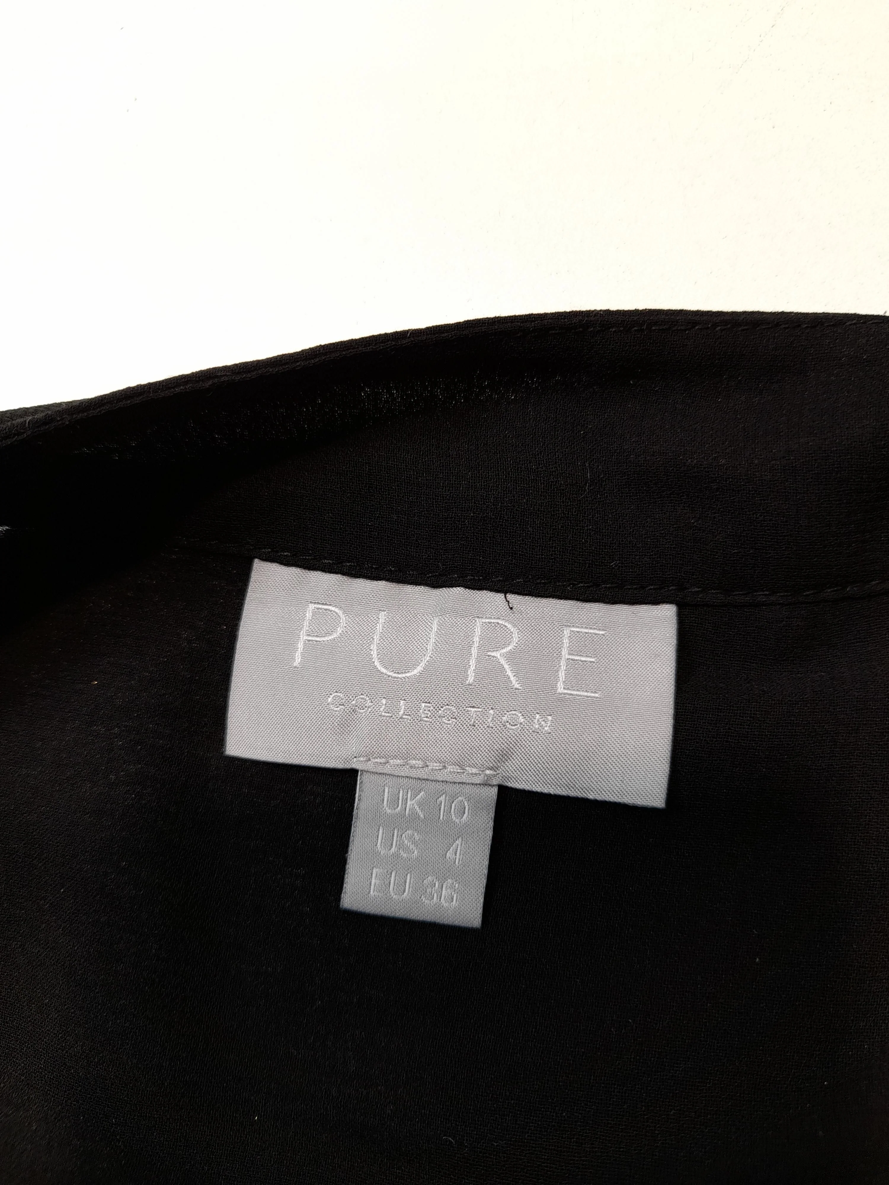 Pure Collection Women's Midi Skirt UK 10 Black 100% Other Midi Pleated - Image 5