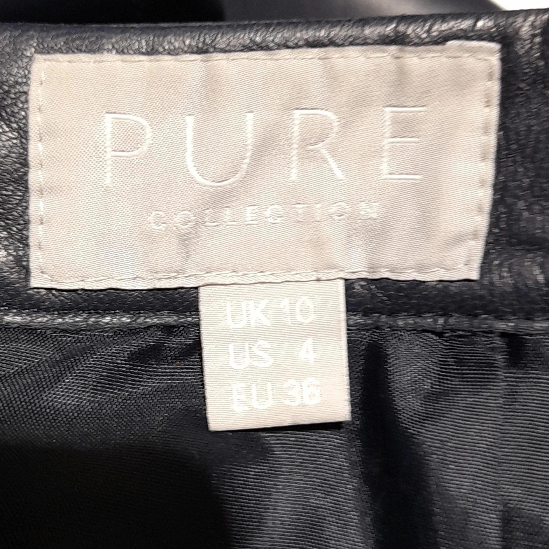 Pure Collection Women's Midi Skirt UK 10 Blue Leather - Image 5