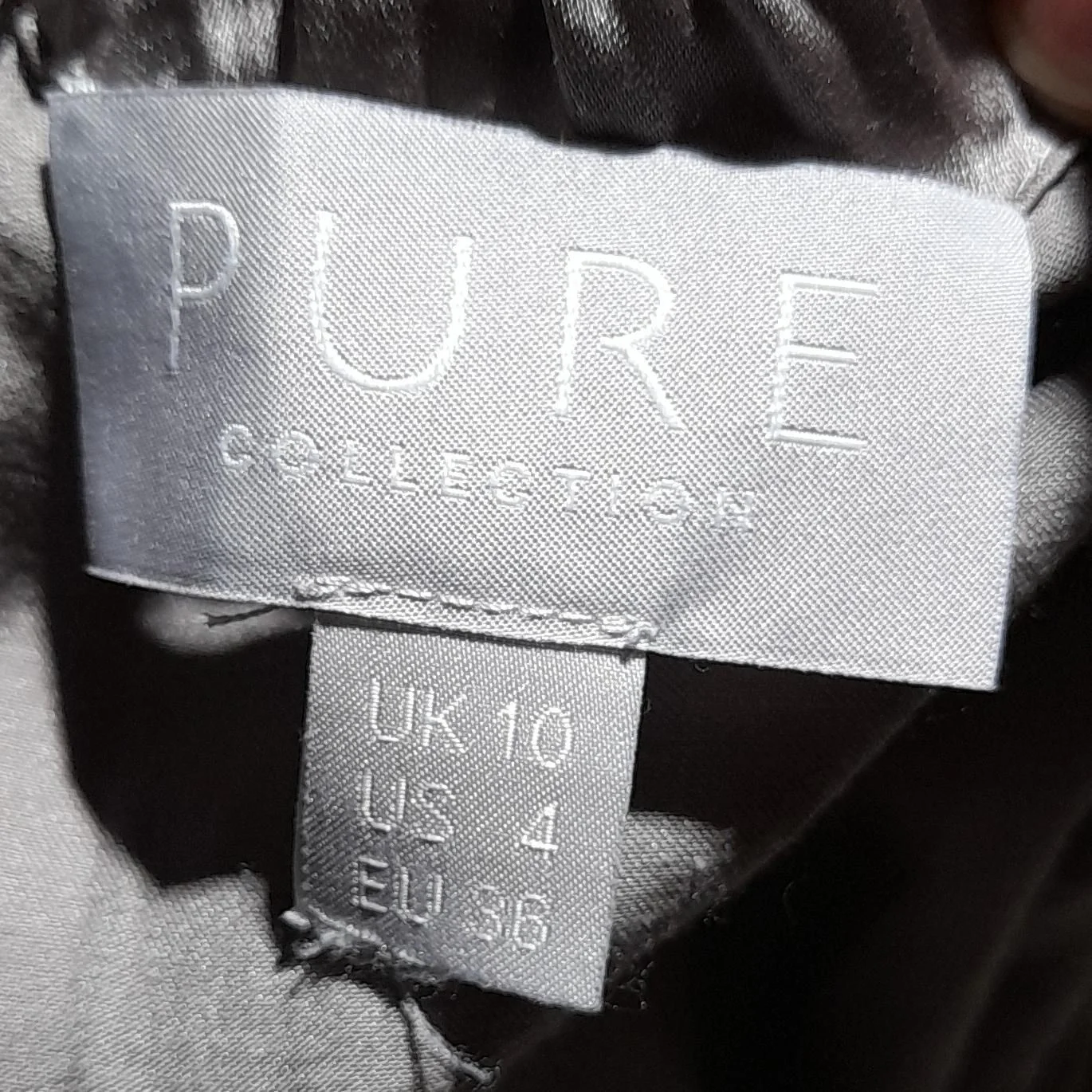 Pure Collection Women's Midi Skirt UK 10 Grey 100% Polyester Midi A-Line - Image 5