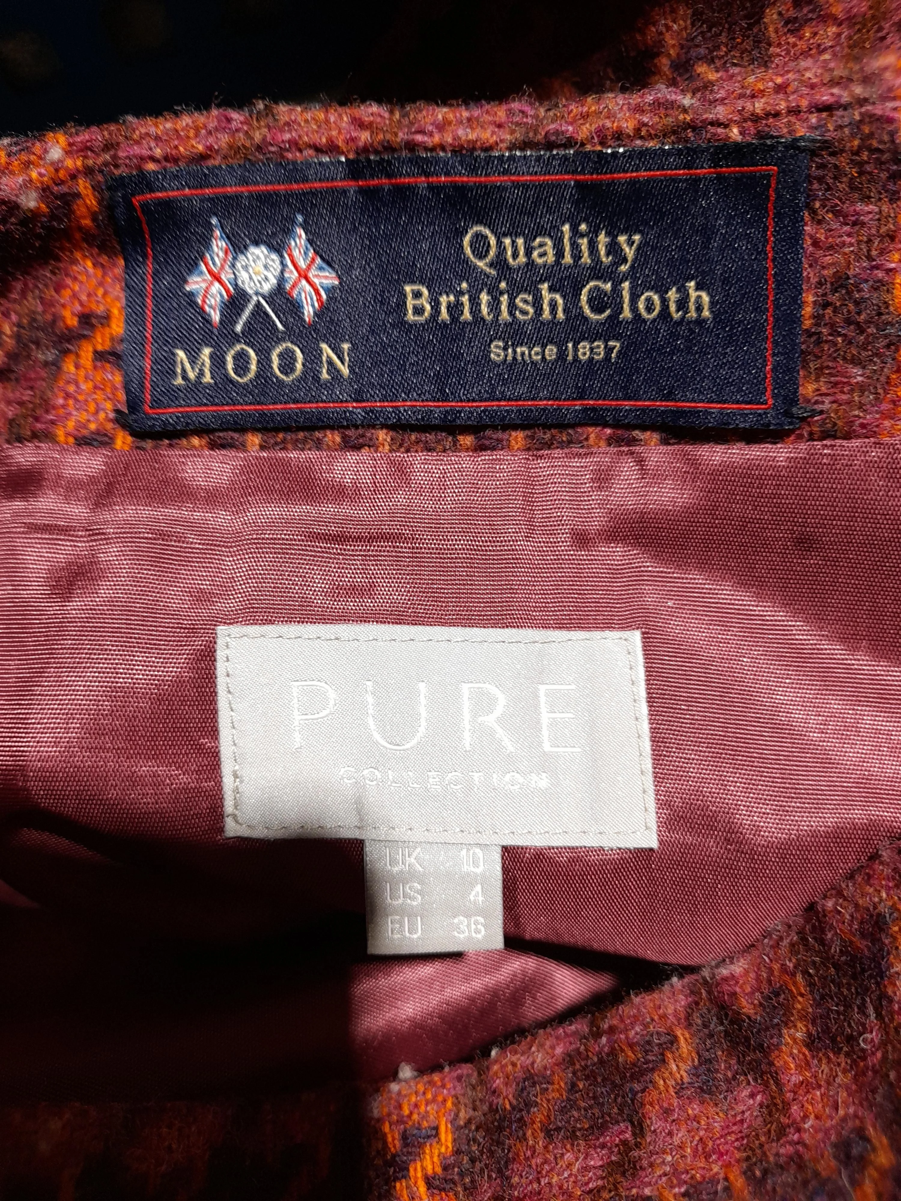 Pure Collection Women's Mini Skirt UK 10 Multi Wool with Acetate Mini - Image 5