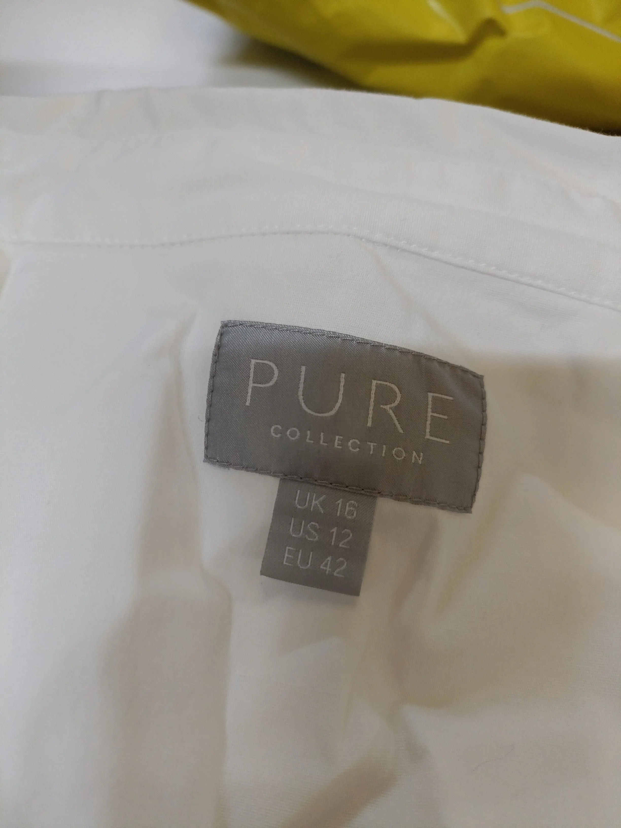 Pure Collection Women's Shirt UK 16 White Cotton with Elastane Basic - Image 5