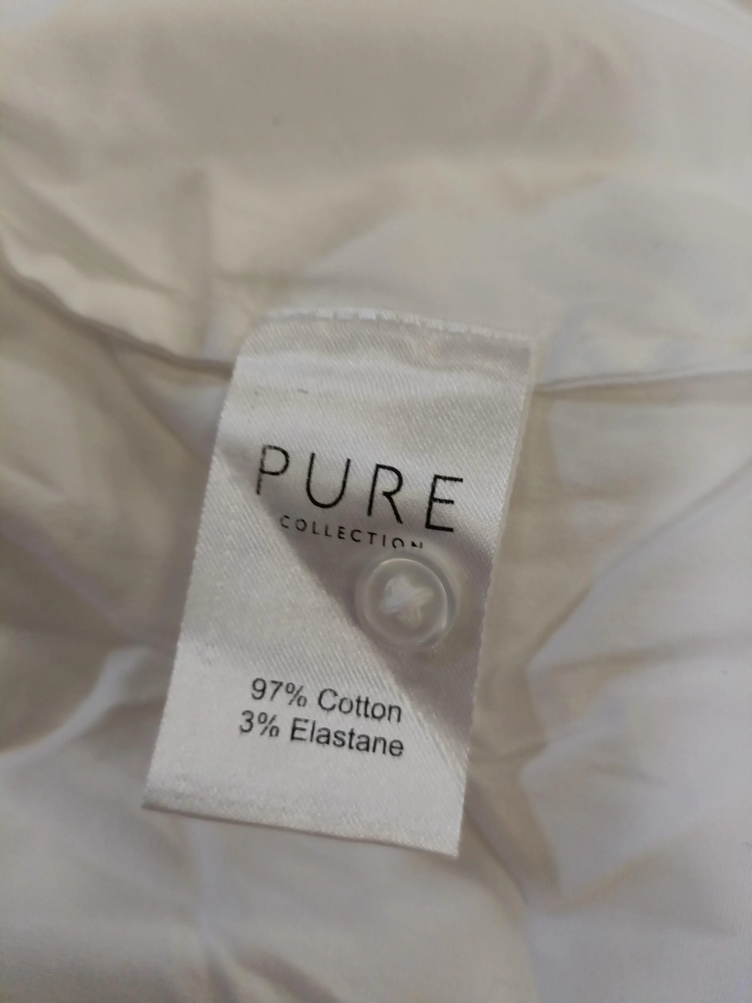 Pure Collection Women's Shirt UK 16 White Cotton with Elastane Basic - Image 6